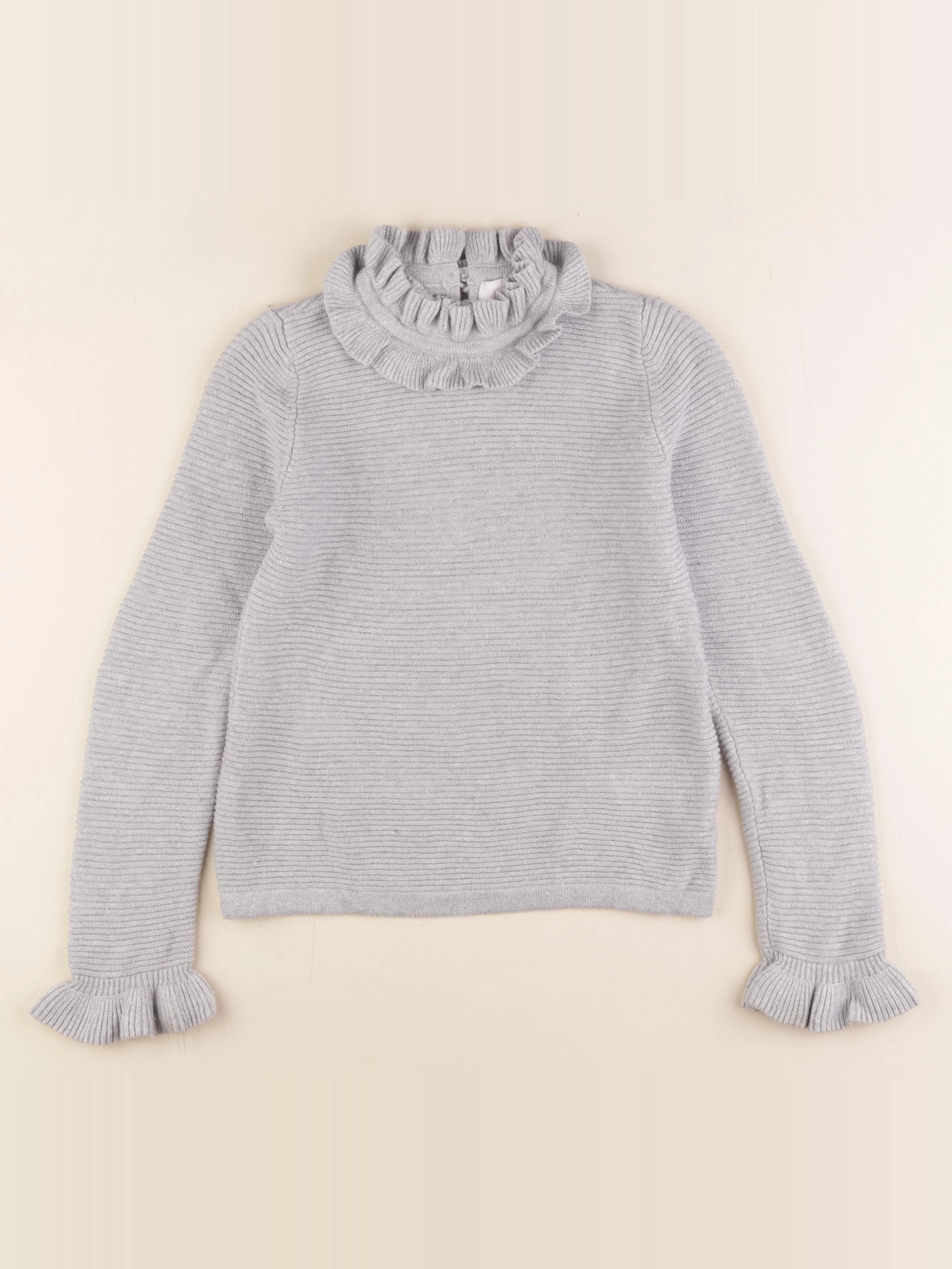 Jacadi - pull argent, gris - 10 ans