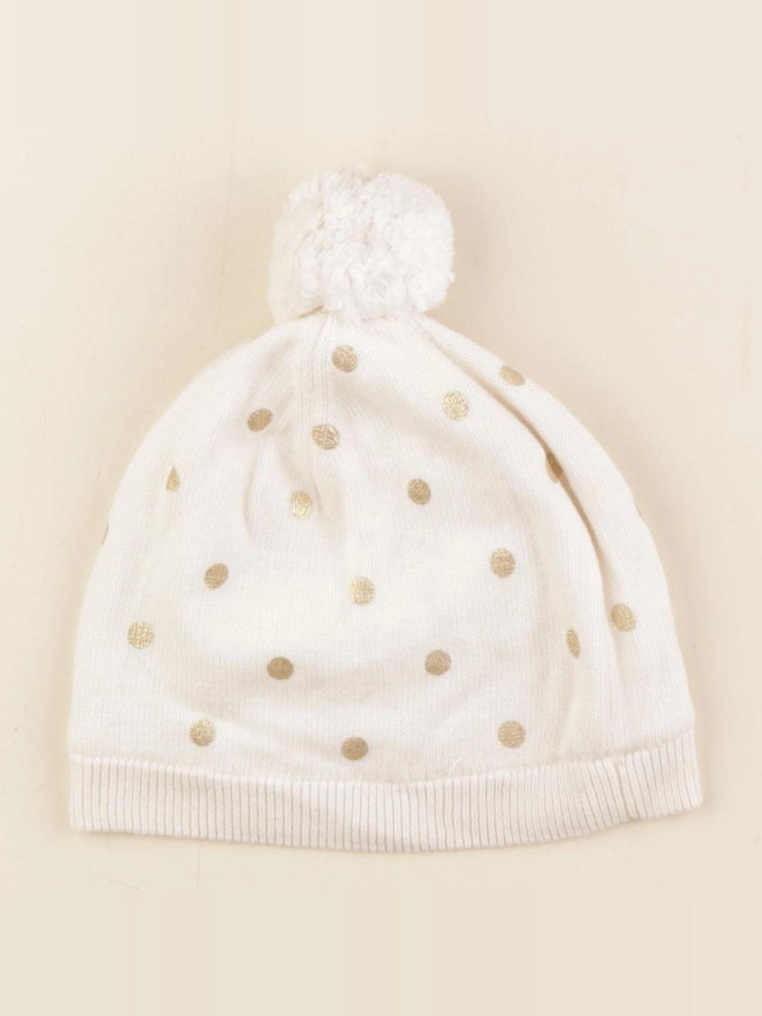 Jacadi - bonnet blanc, or - 10/12 ans