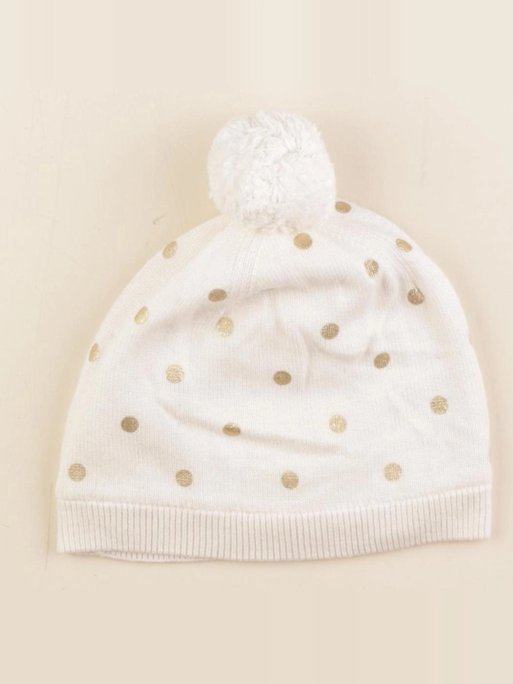 Jacadi - bonnet blanc, or - 10/12 ans
