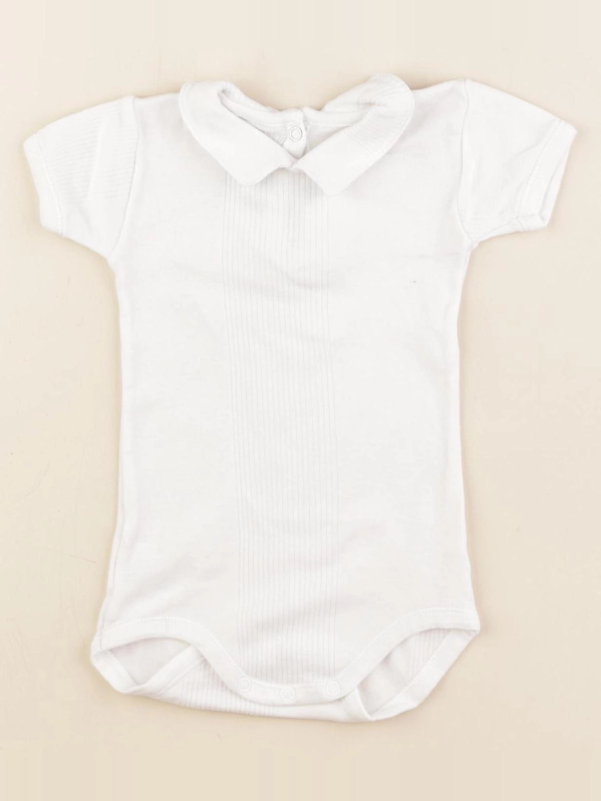 Petit Bateau - body à col blanc - 3 mois