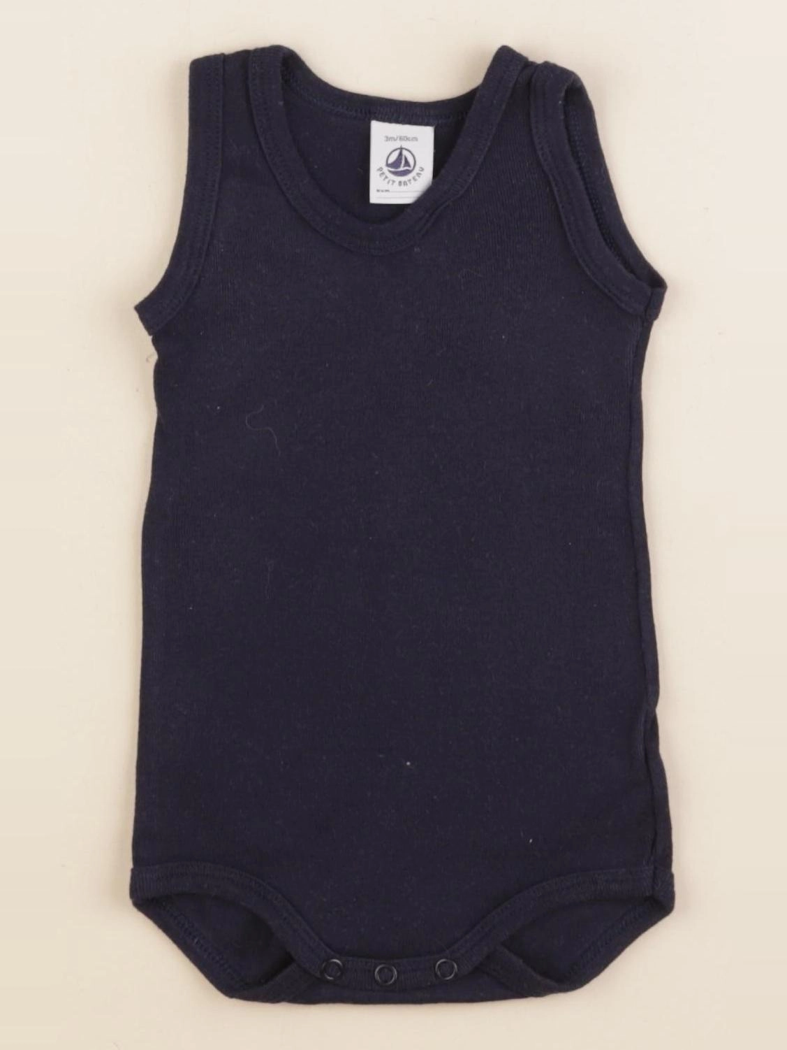 Petit Bateau - body bleu - 3 mois