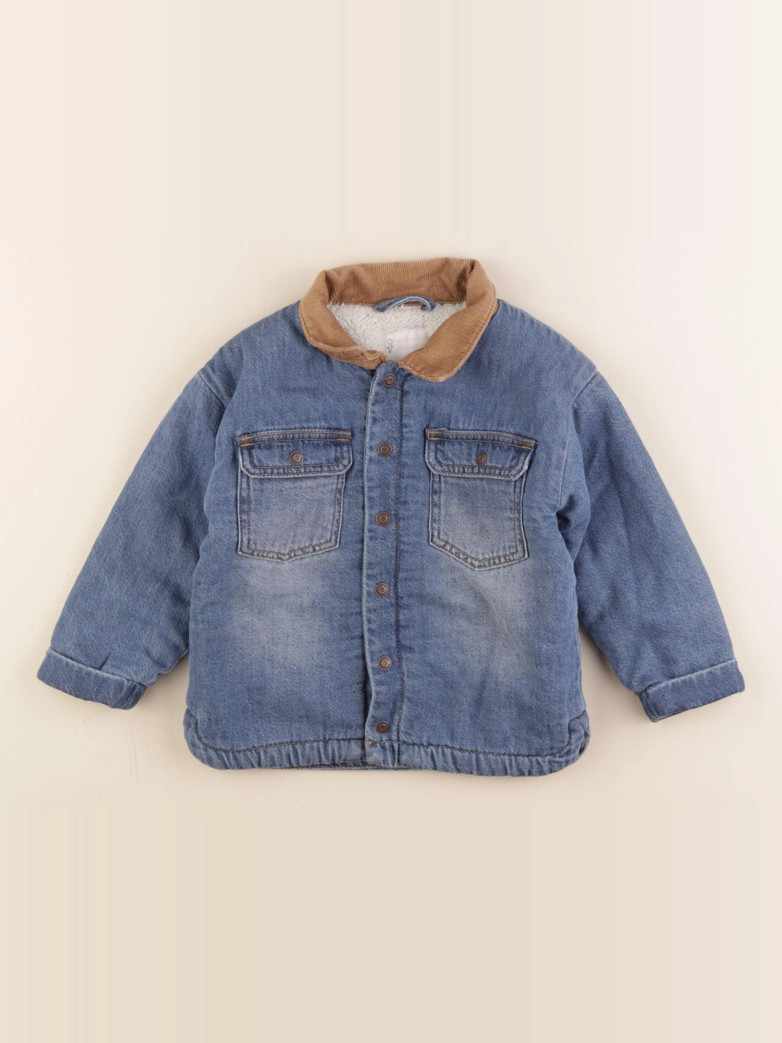 Vertbaudet - veste doublé bleu - 36 mois