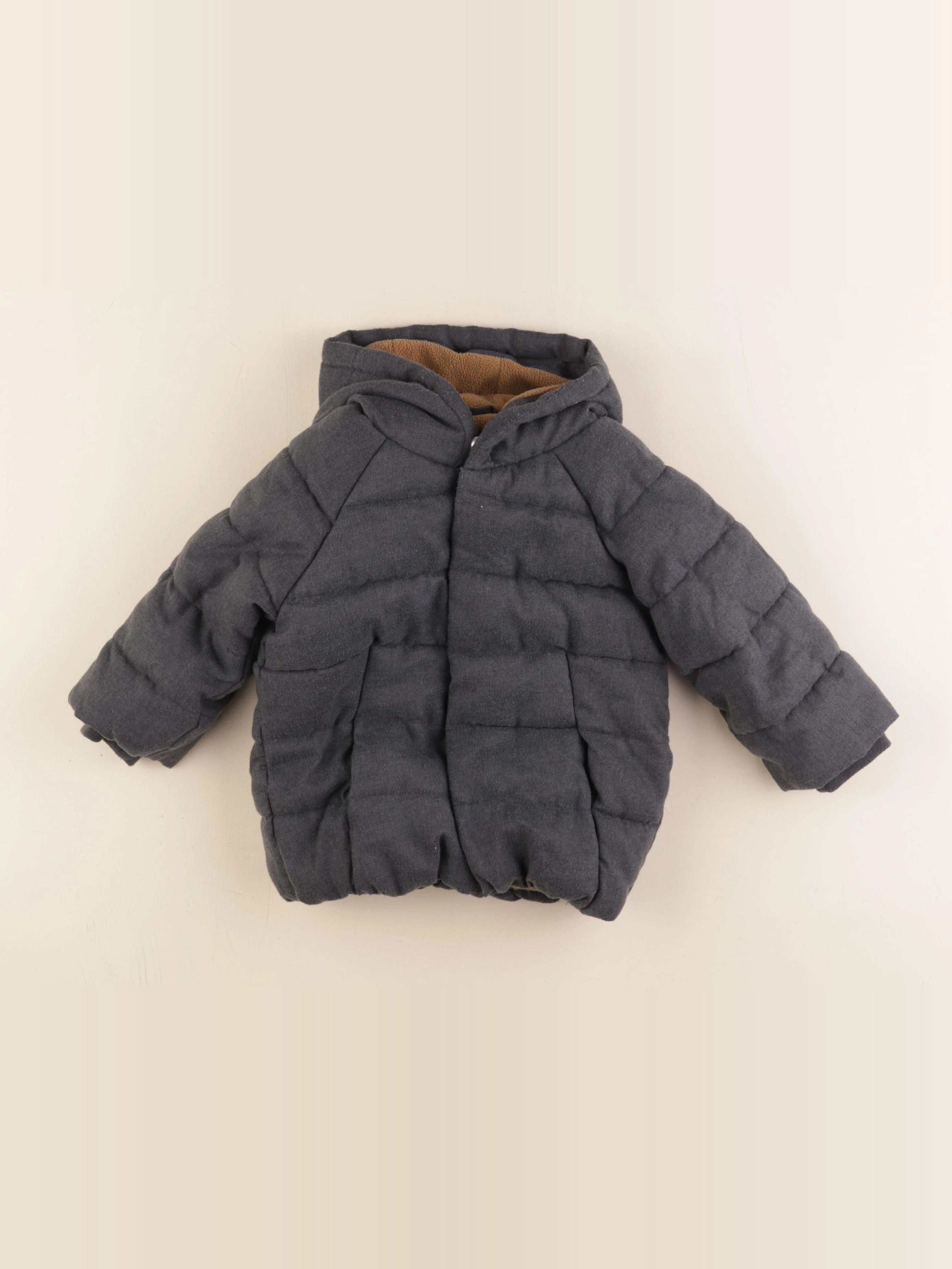 Vertbaudet - manteau gris - 18 mois