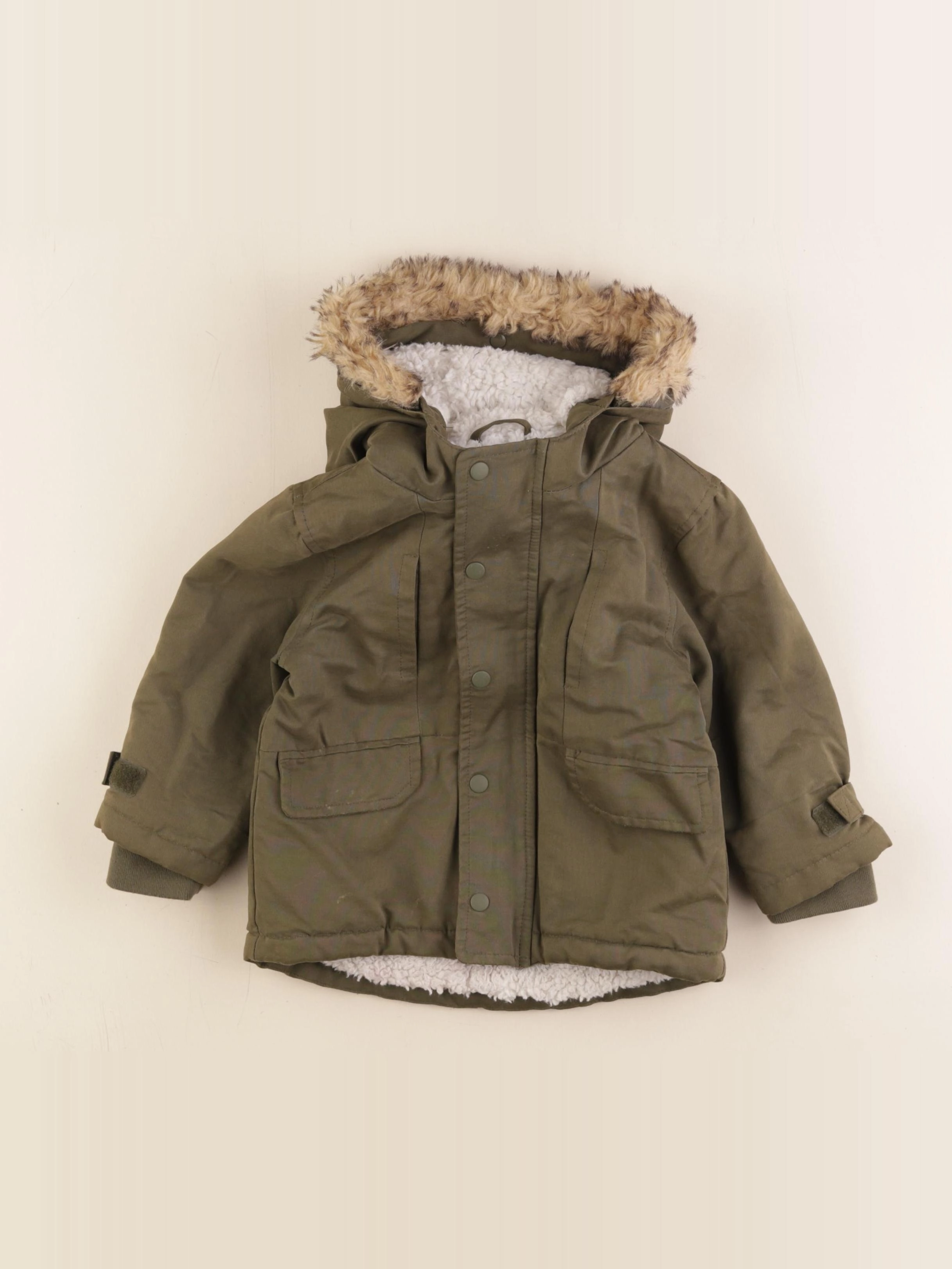 Vertbaudet - manteau vert - 2 ans