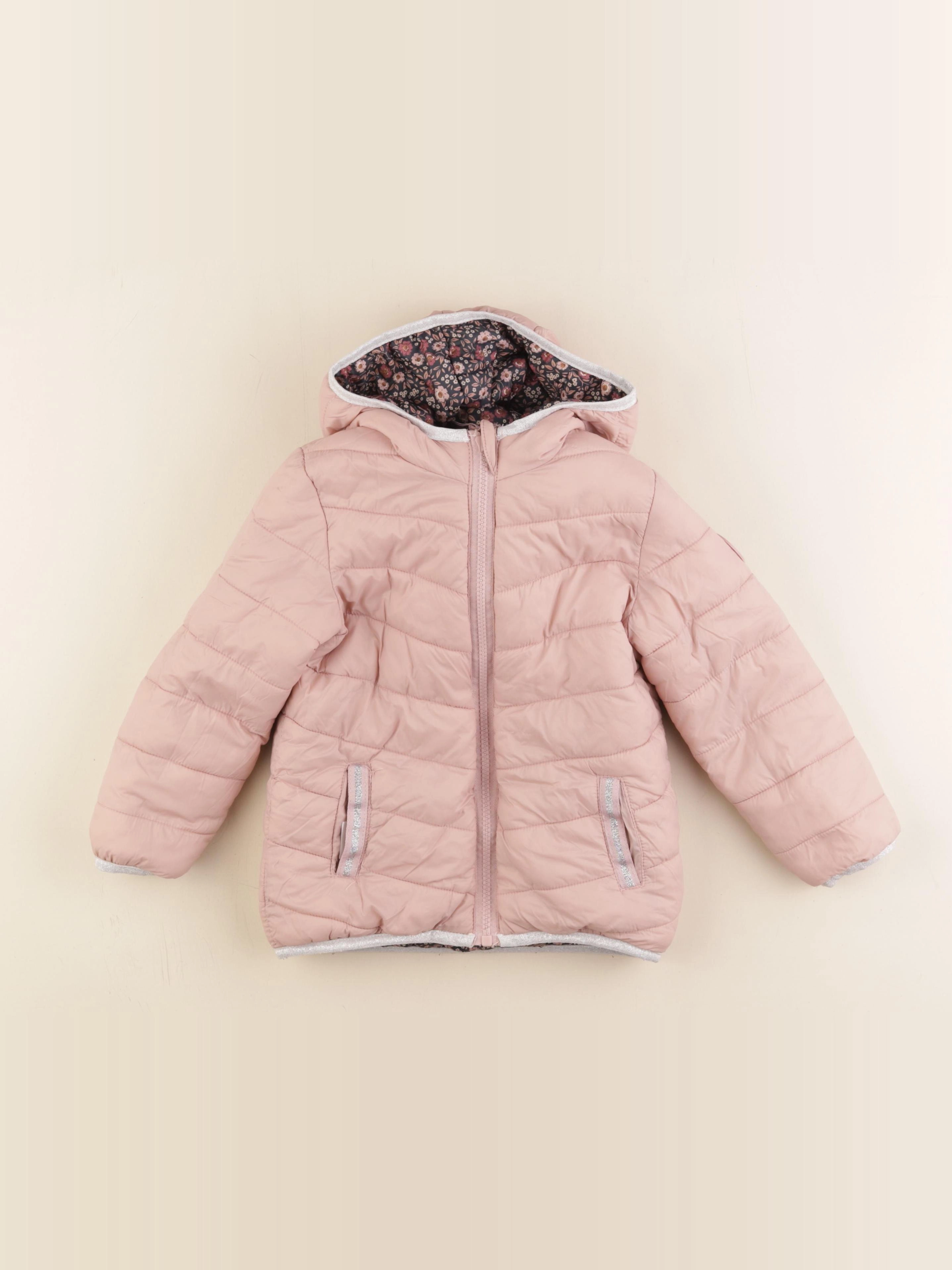 Vertbaudet - doudoune réversible rose, violet - 5 ans