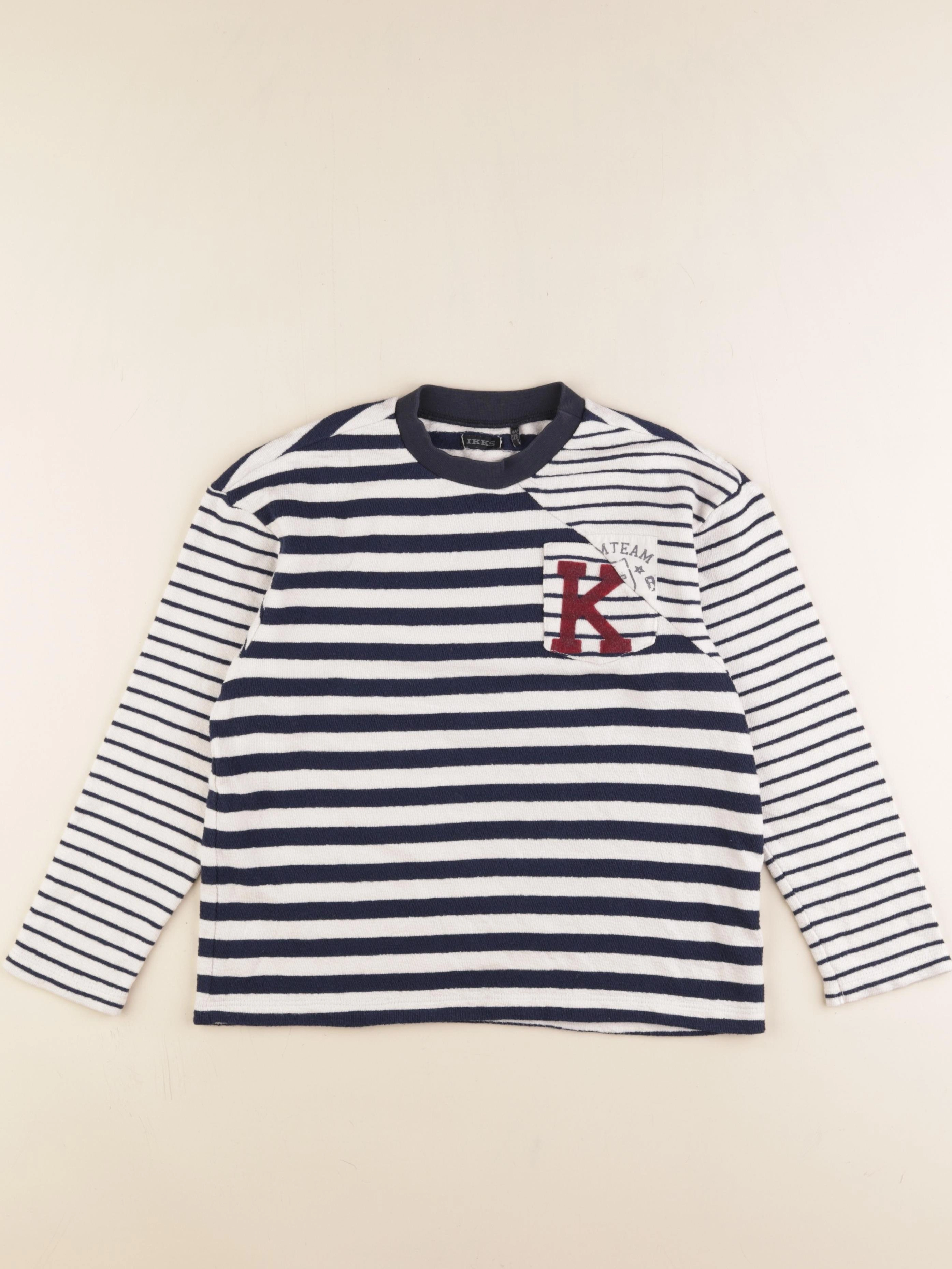 IKKS - tee-shirt beige, bleu - 8 ans