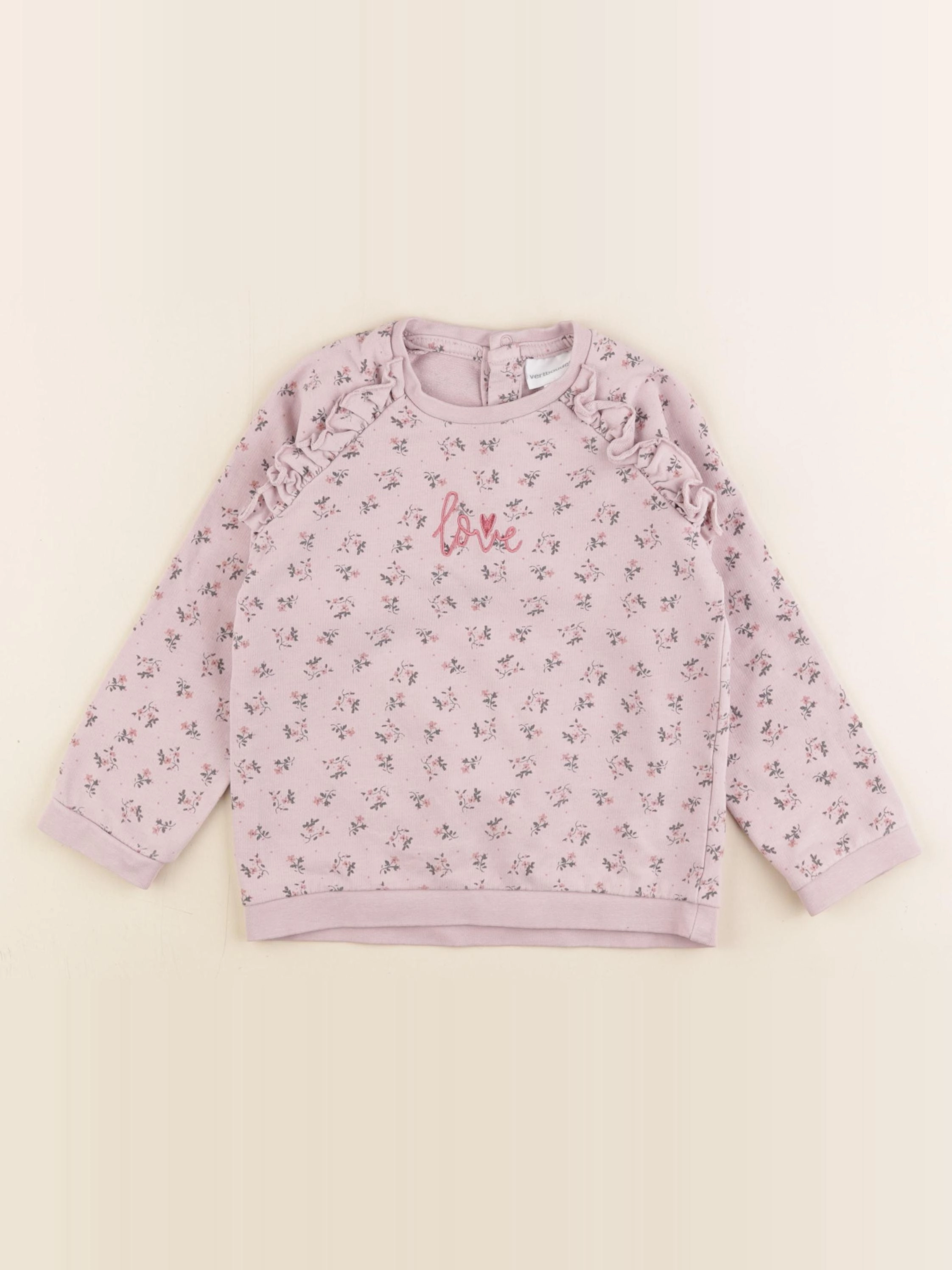 Vertbaudet - sweat violet - 3 ans