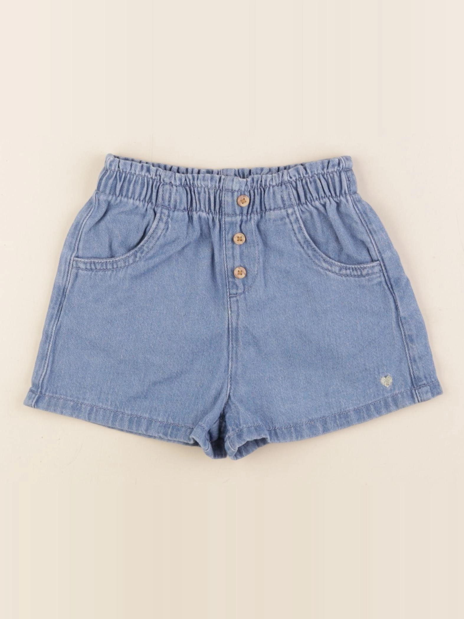 Vertbaudet - short bleu, or - 4 ans