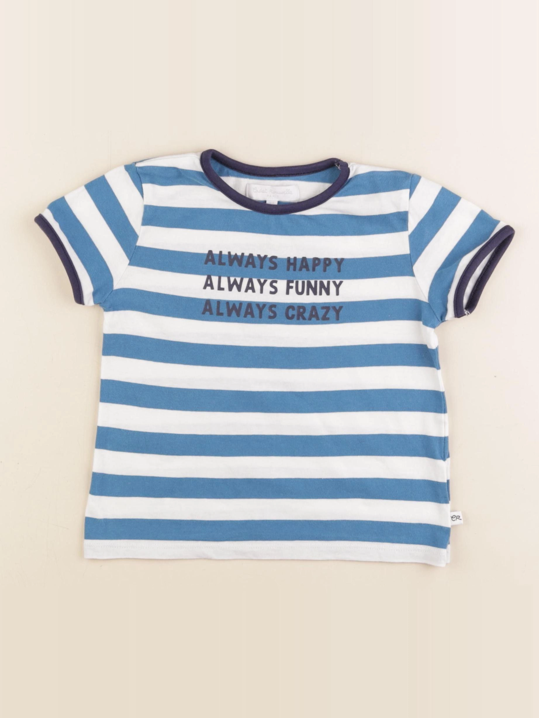 Cadet Rousselle - tee-shirt imprimé au dos blanc, bleu - 4 ans