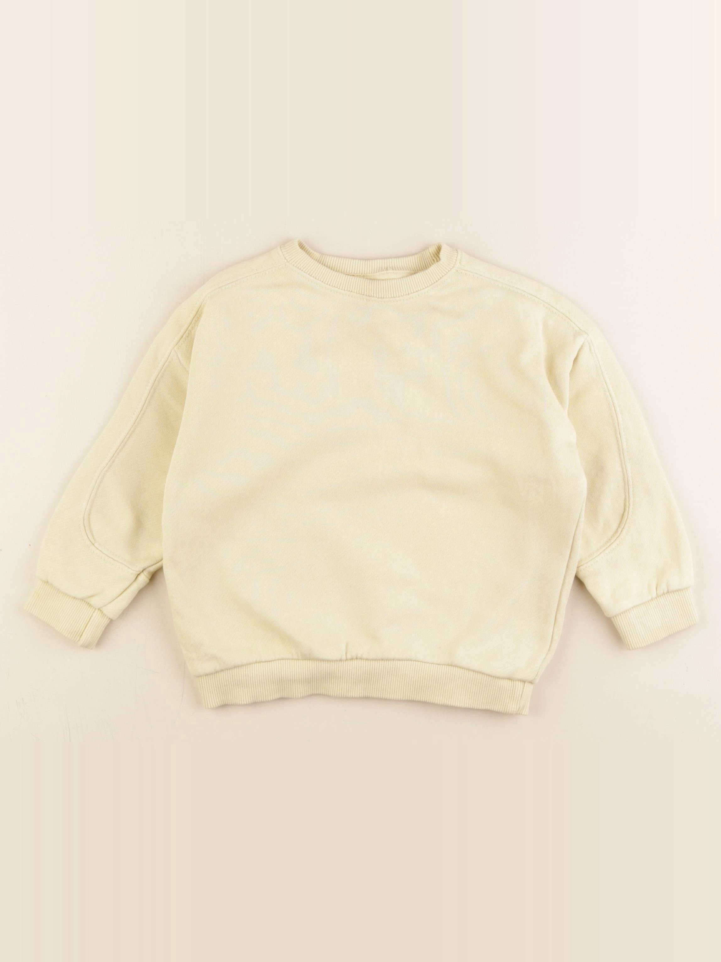 Zara - sweat jaune - 12/18 mois