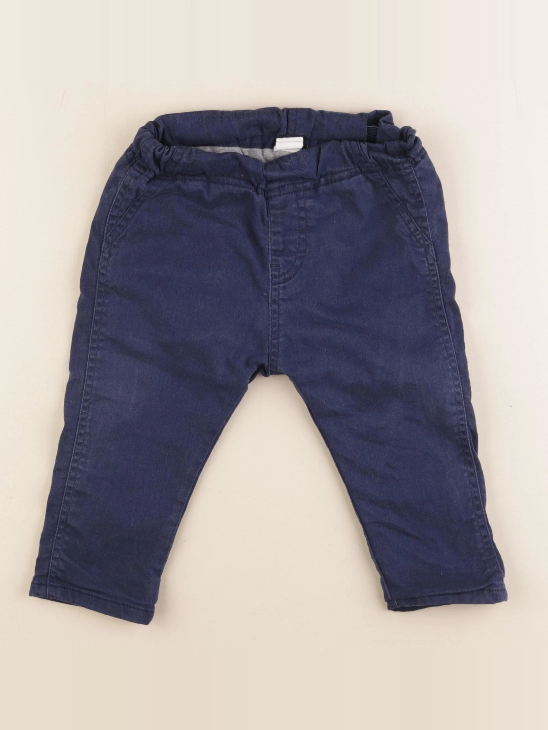 H&M - jean bleu - 9/12 mois