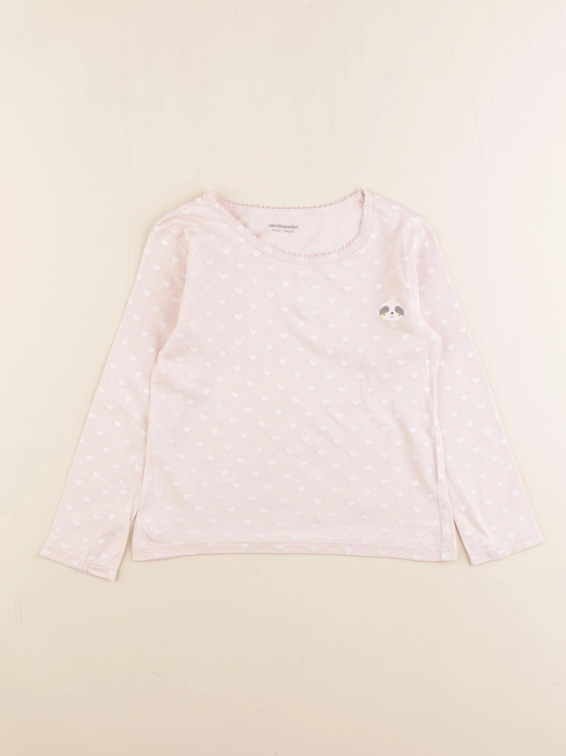 Vertbaudet - maillot de corps rose - 4 ans
