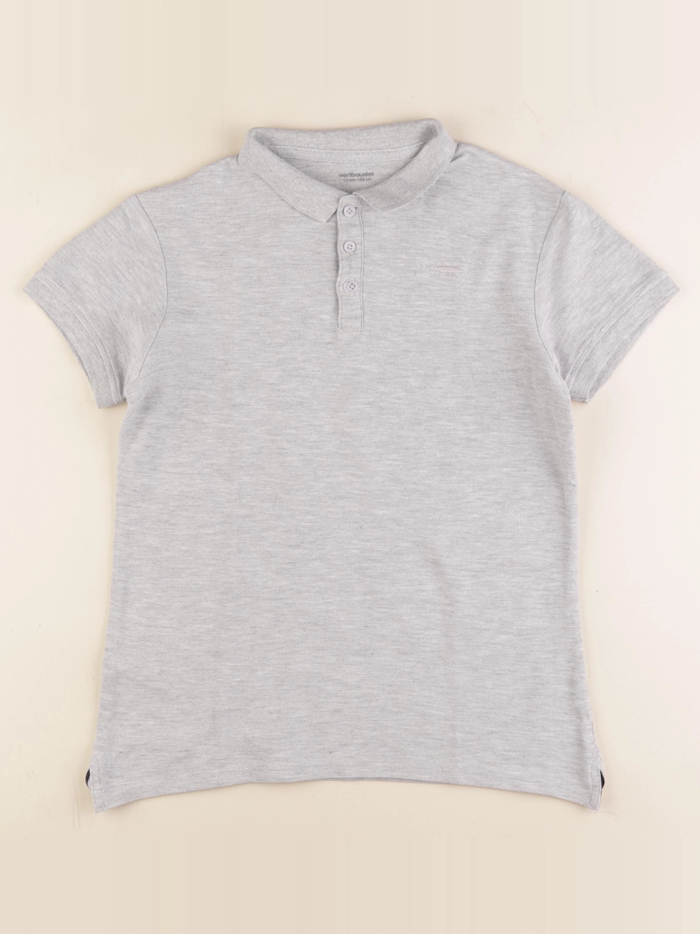 Vertbaudet - polo gris - 12 ans