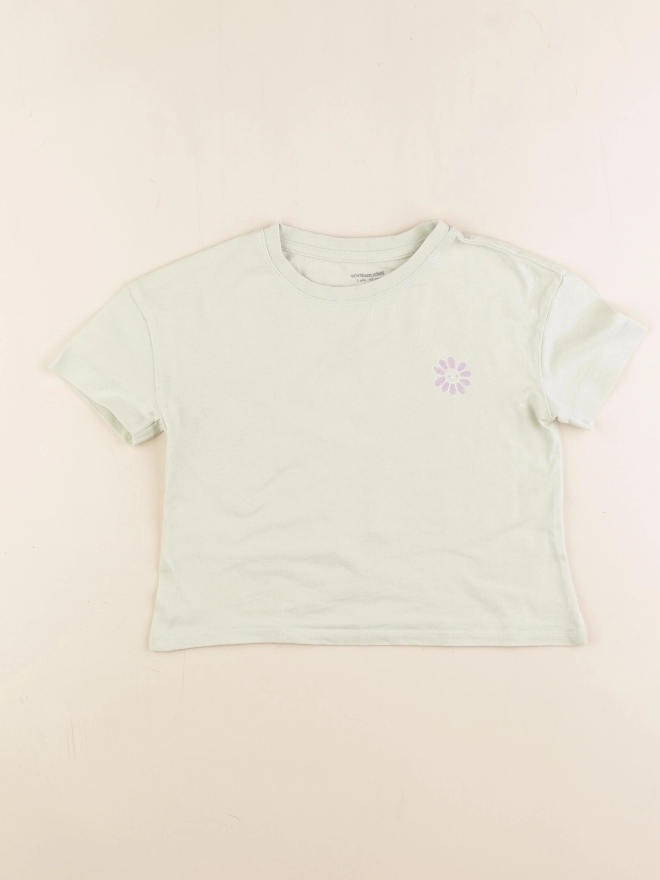 Vertbaudet - tee-shirt vert - 3 ans