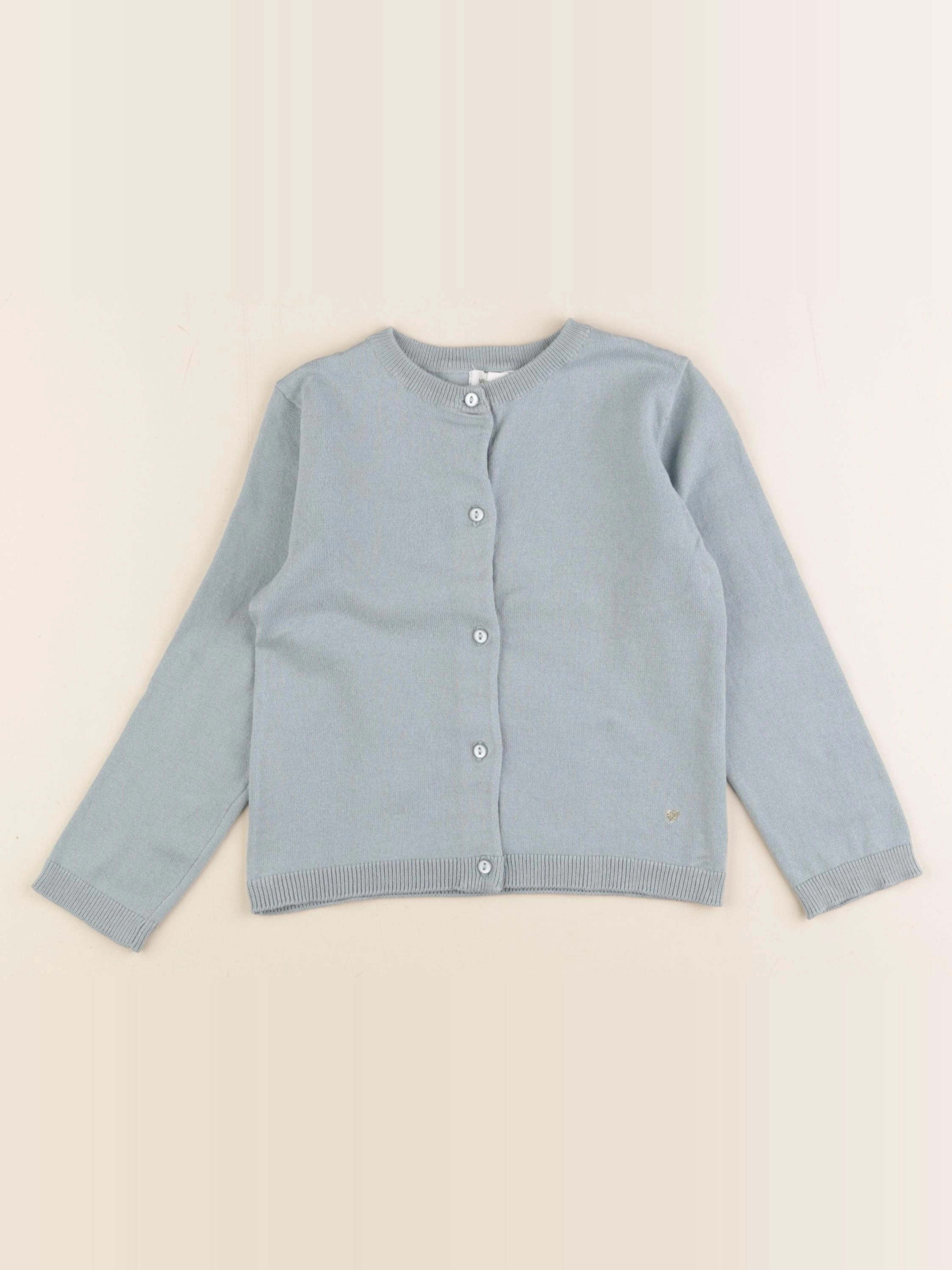 Vertbaudet - gilet bleu, or - 4 ans