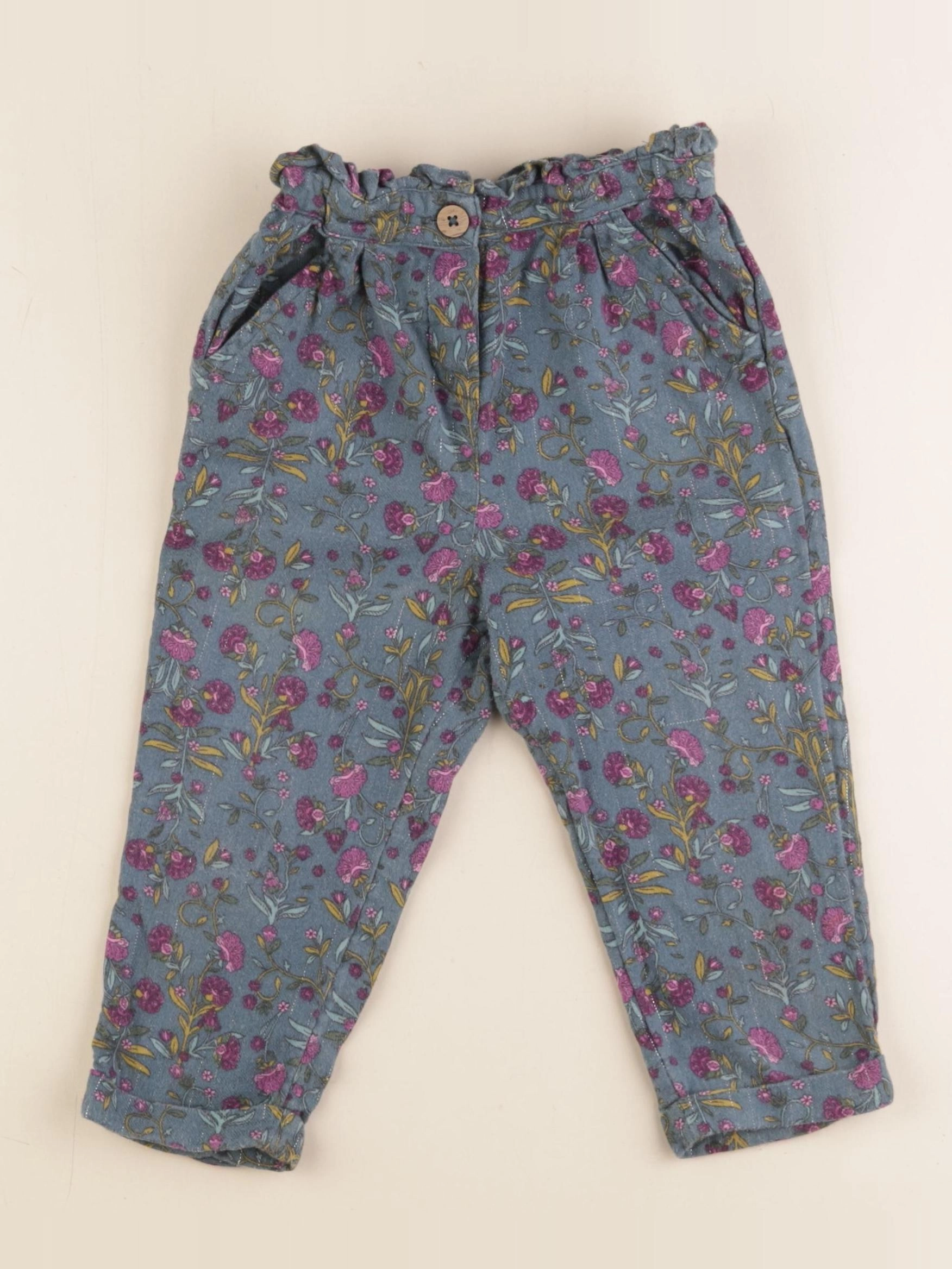 Tape à l'oeil - pantalon bleu, rose - 36 mois