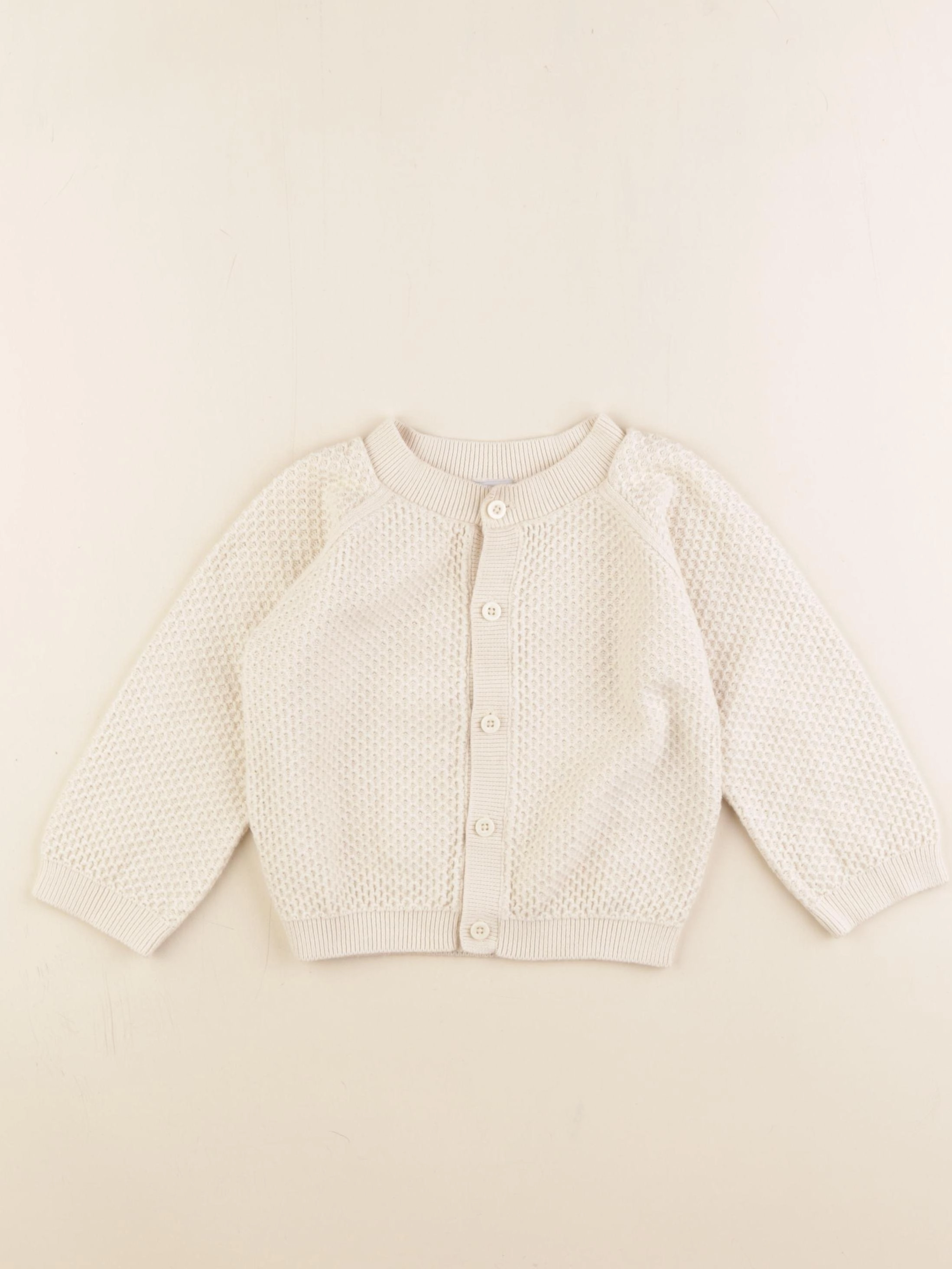 Petit Bateau - gilet beige - 24 mois