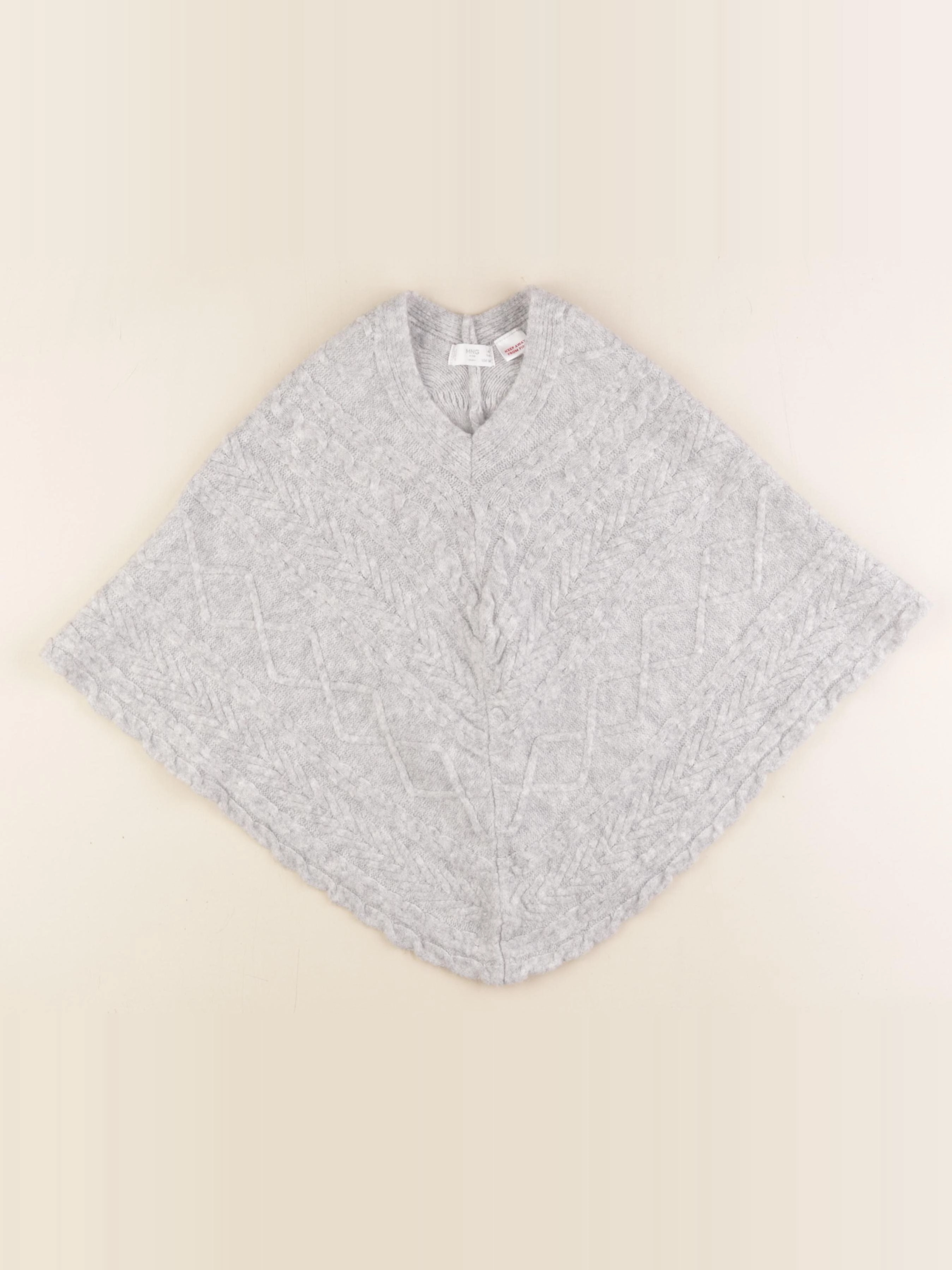 Mango - pull cape  gris - 3/4 ans