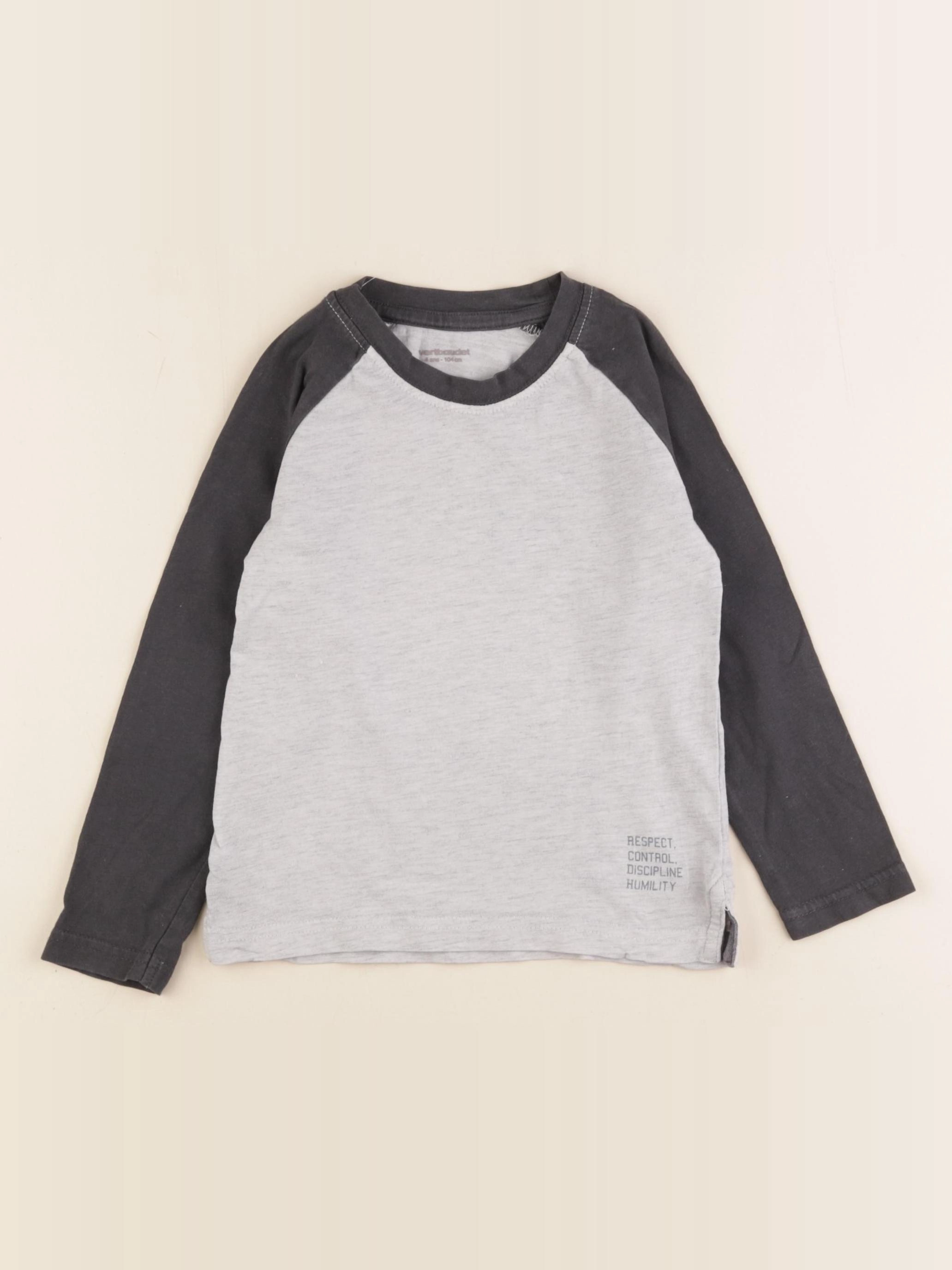 Vertbaudet - tee-shirt gris - 4 ans