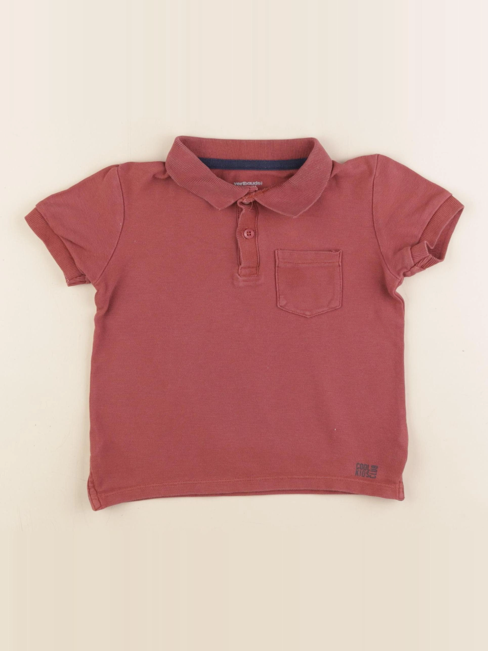 Vertbaudet - polo rouge - 4 ans