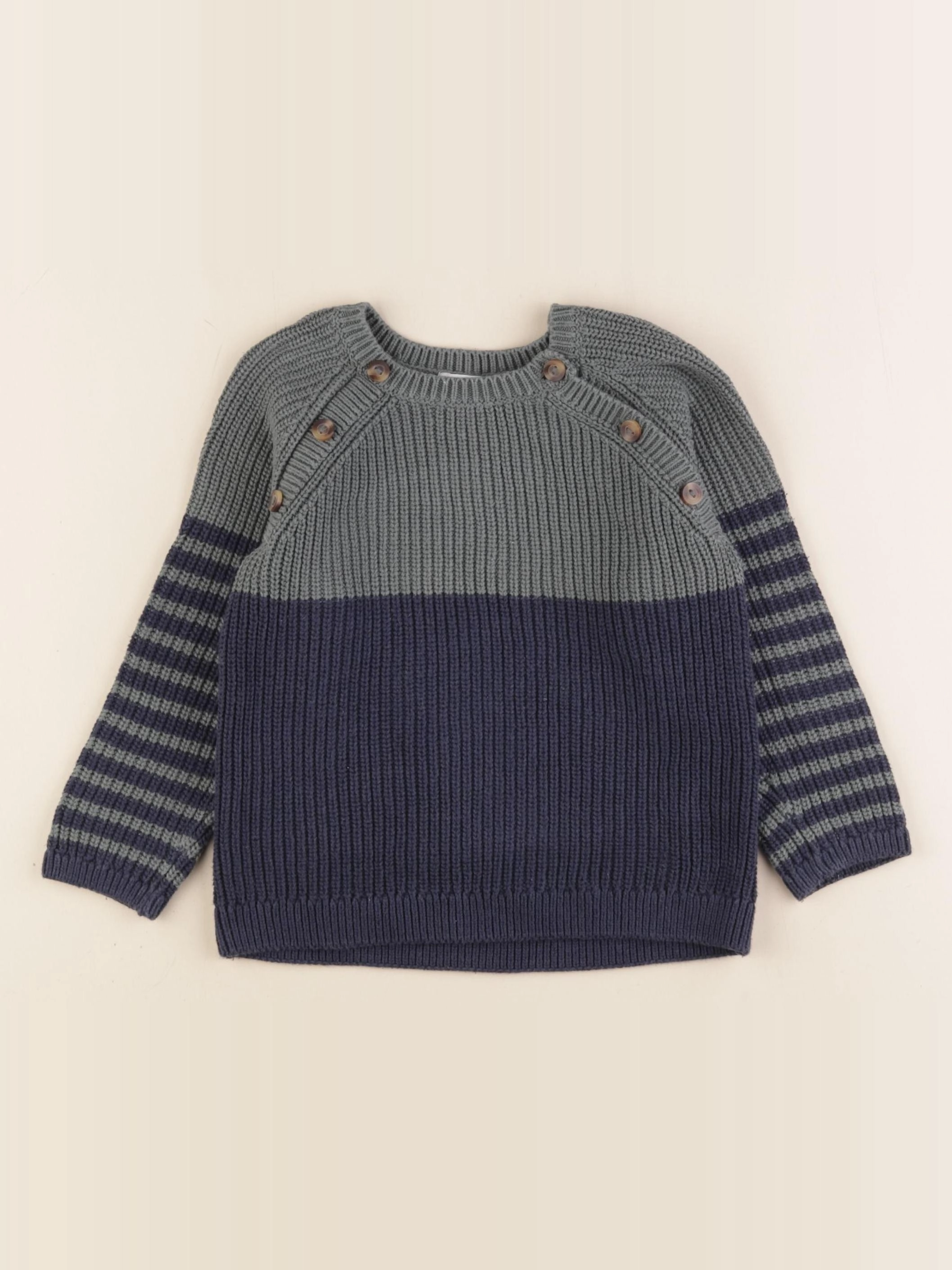 Vertbaudet - pull vert - 36 mois