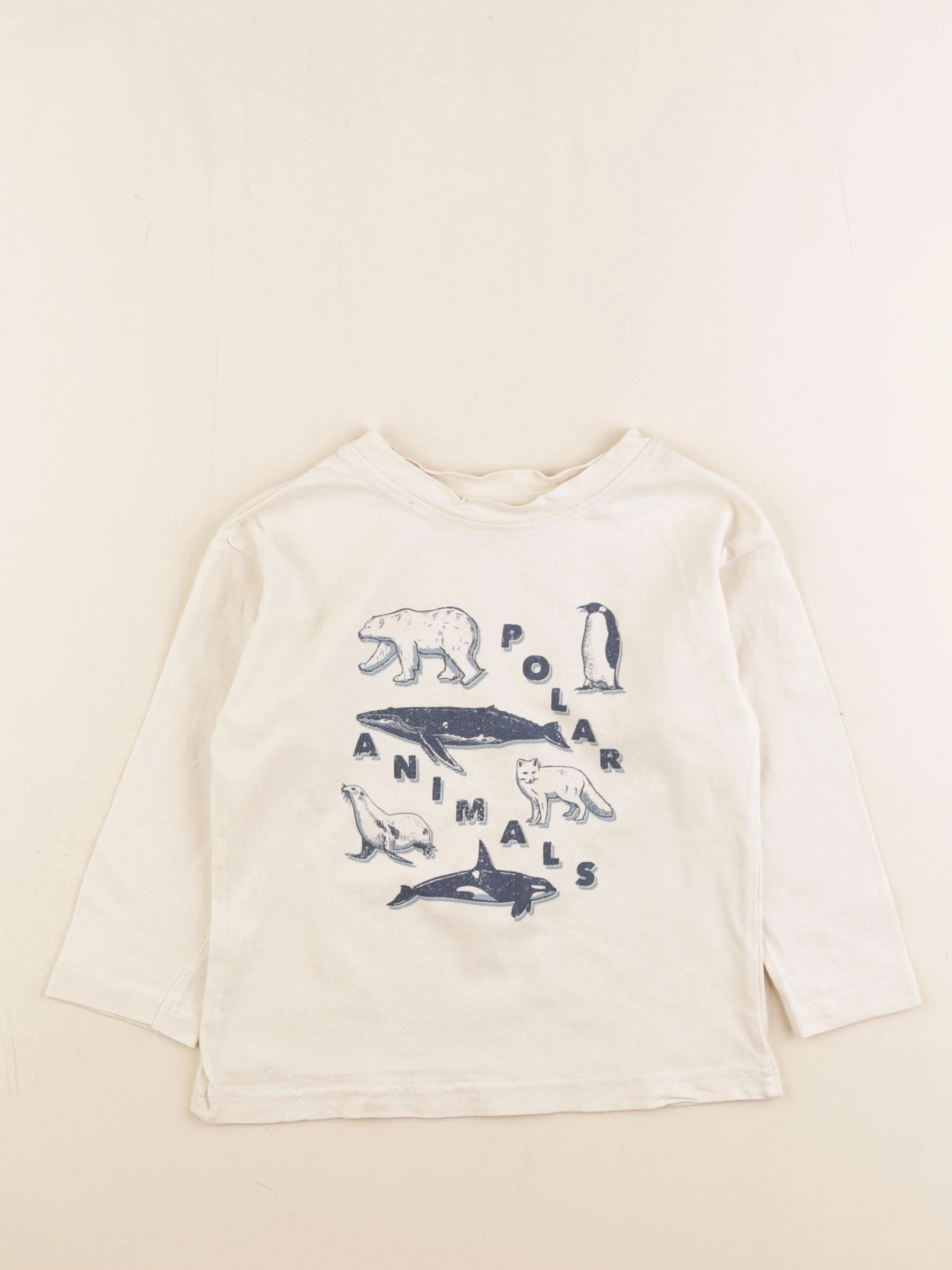 Vertbaudet - tee-shirt beige - 4 ans
