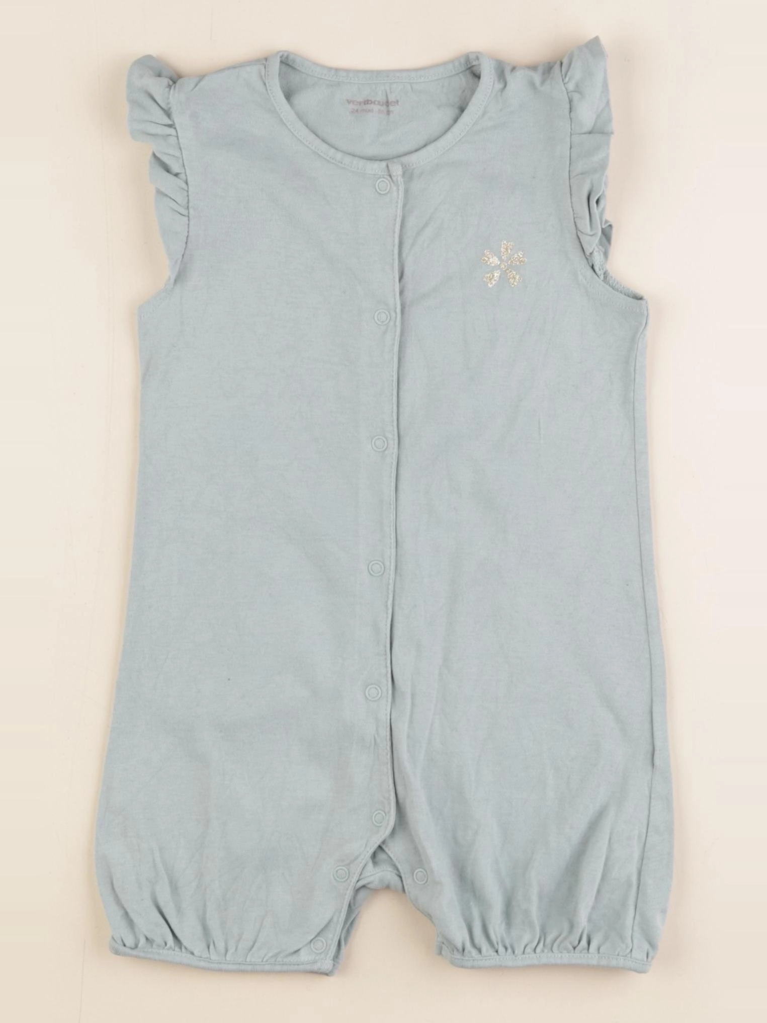 Vertbaudet - pyjama coton vert - 24 mois