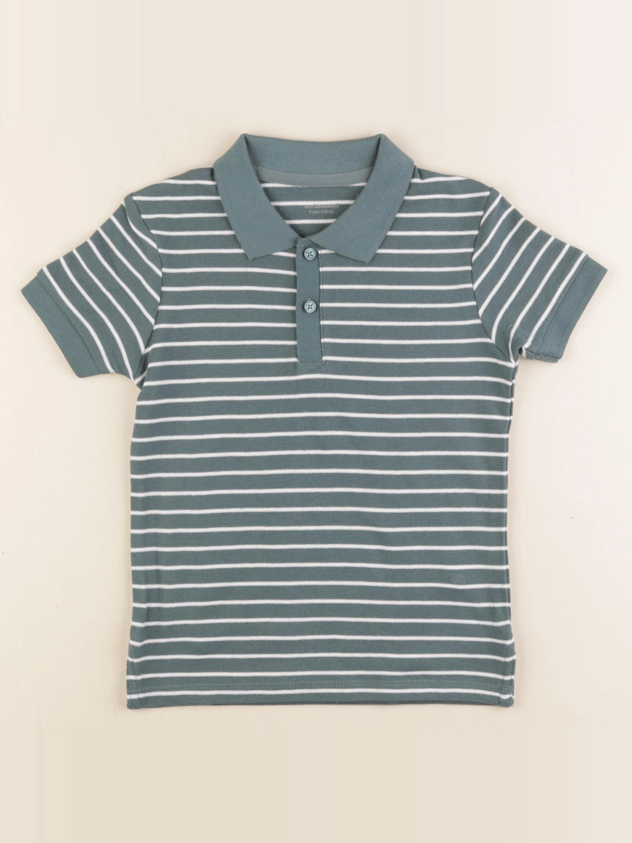 Vertbaudet - polo vert - 5 ans