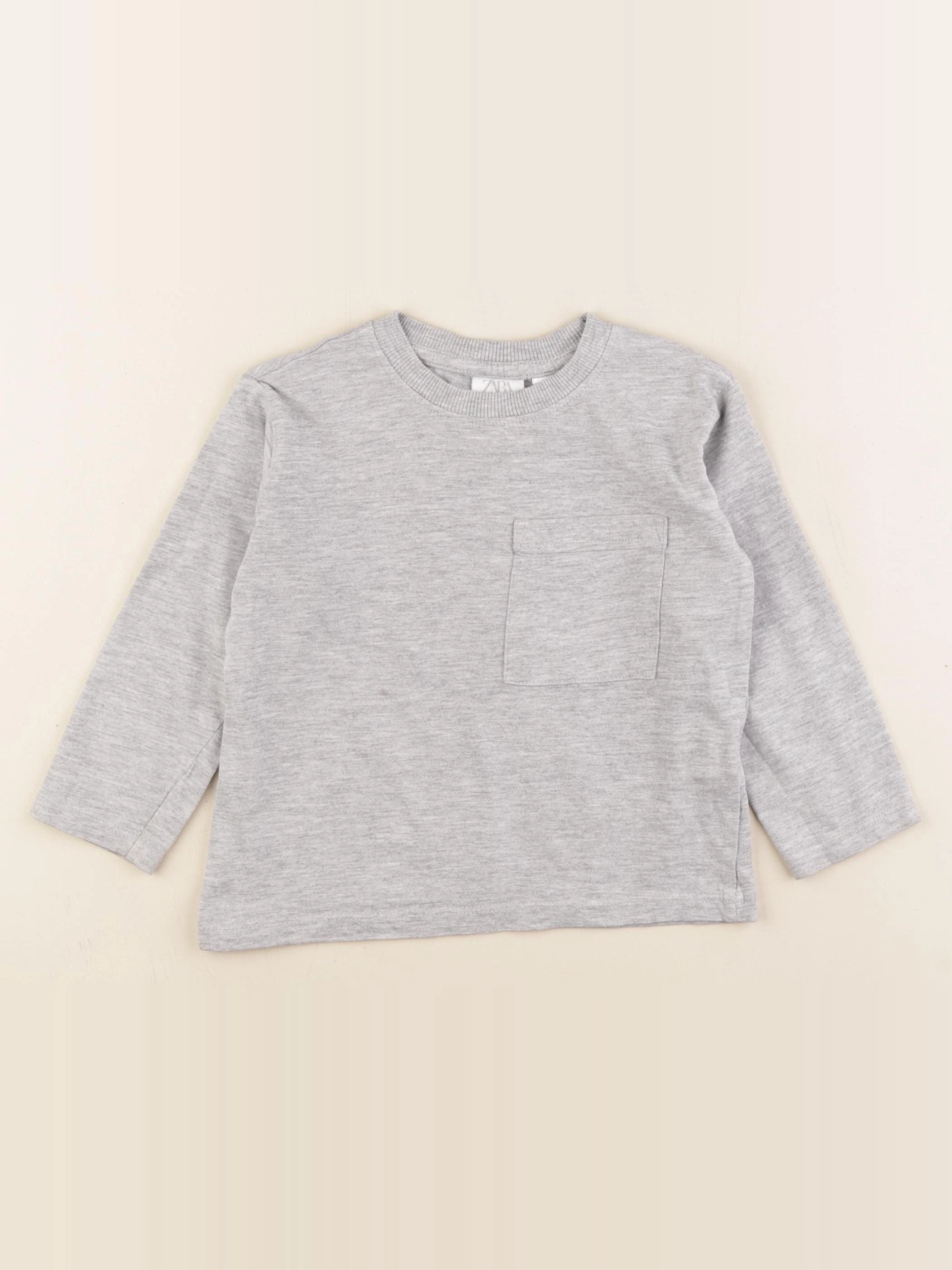 Zara - tee-shirt gris - 12 mois