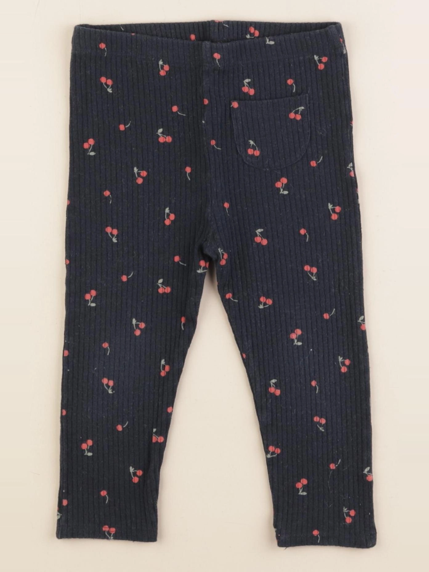 Vertbaudet - legging bleu, rouge - 2 ans