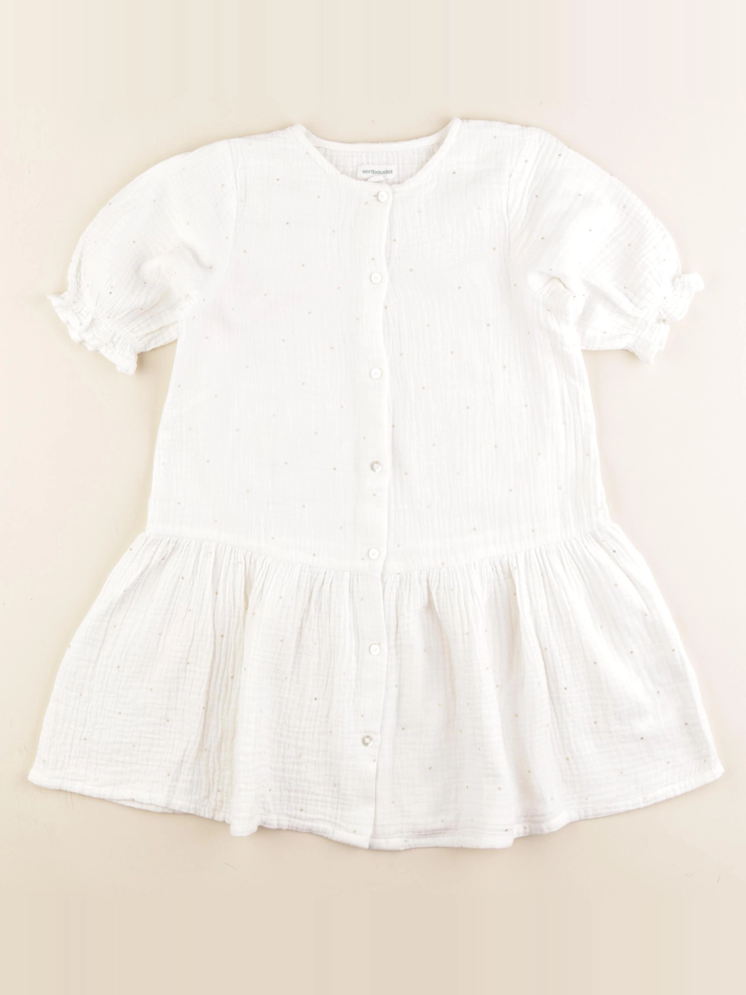 Vertbaudet - robe blanc - 7 ans