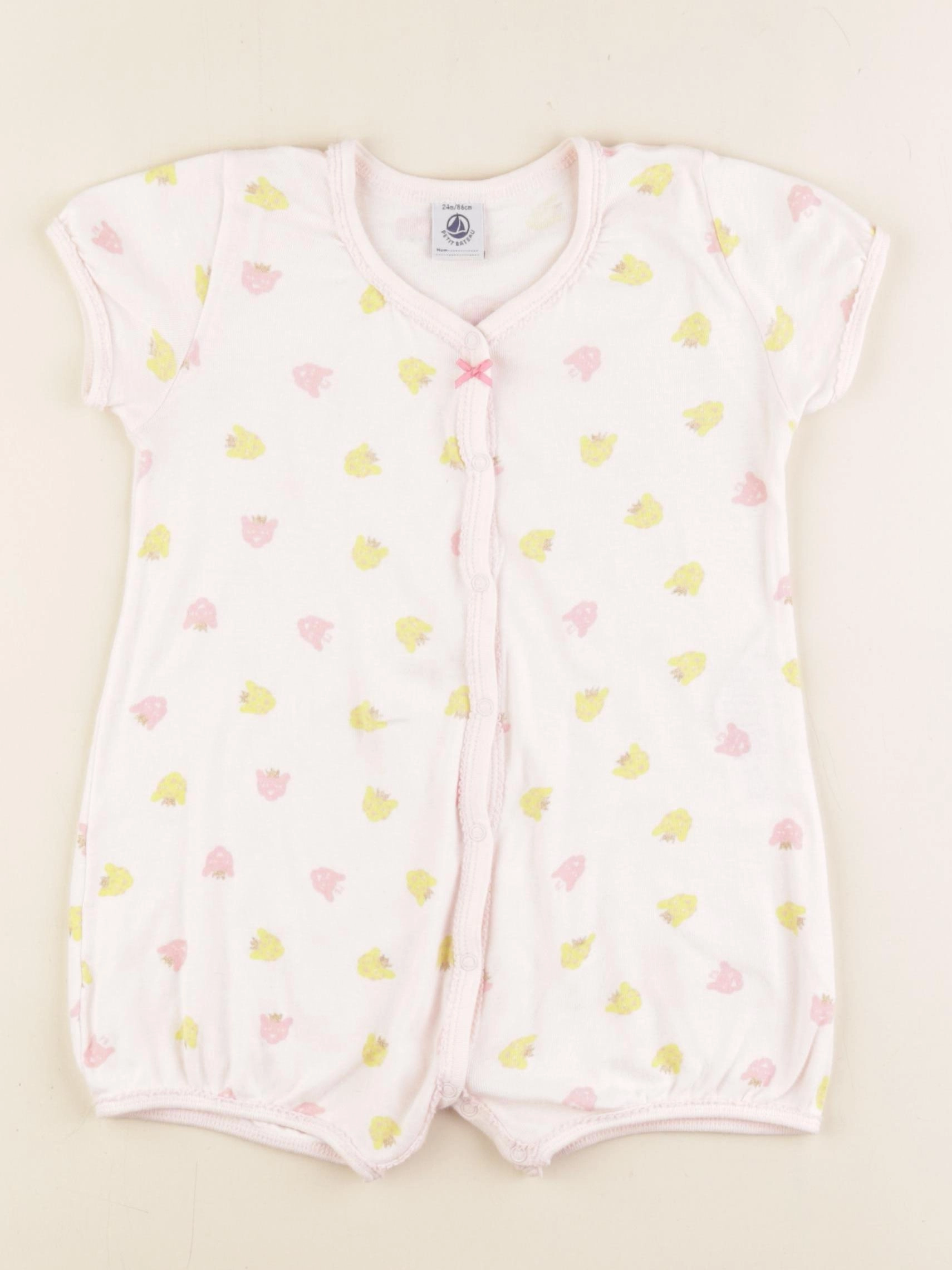 Petit Bateau - pyjama coton rose - 24 mois