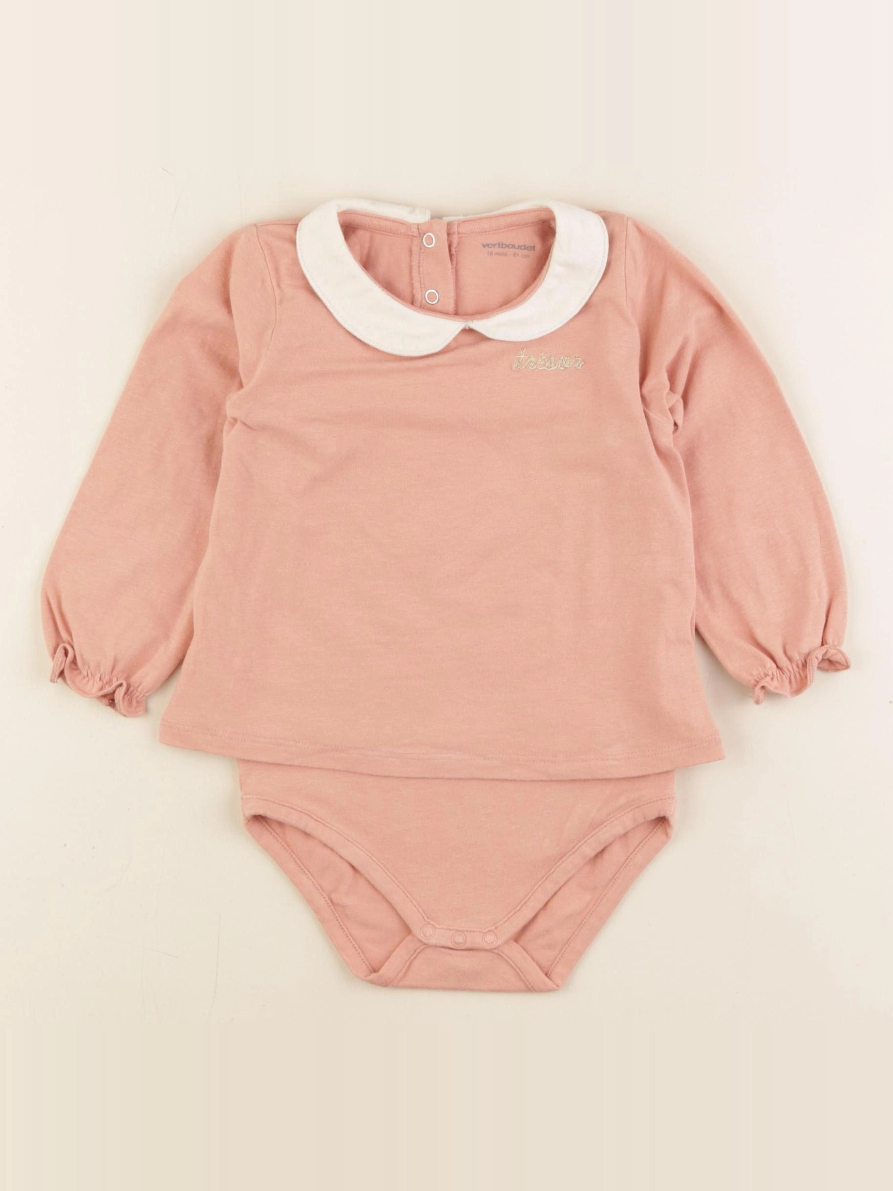 Vertbaudet - body tee-shirt orange - 18 mois