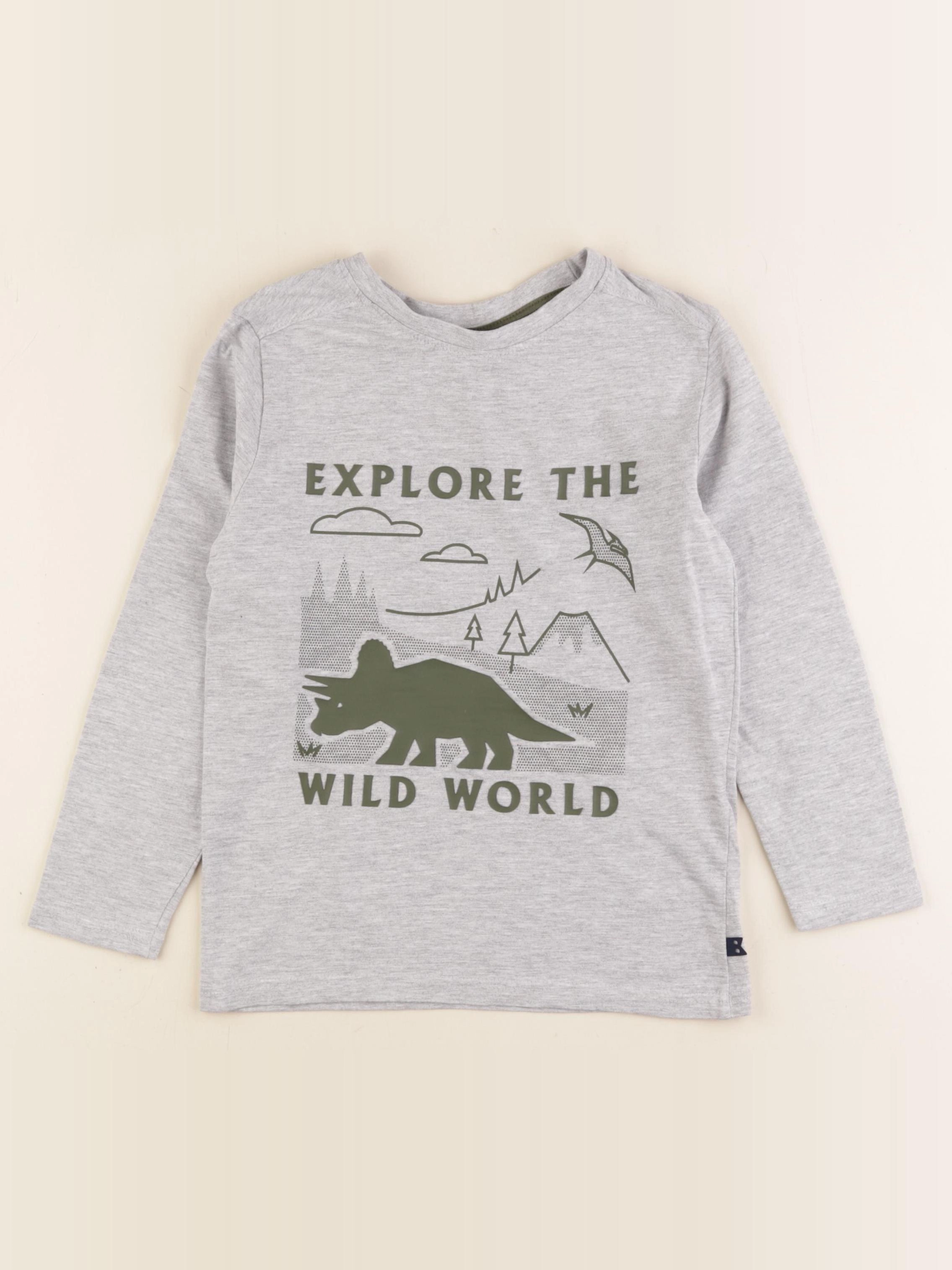 Okaidi - tee-shirt gris - 6 ans