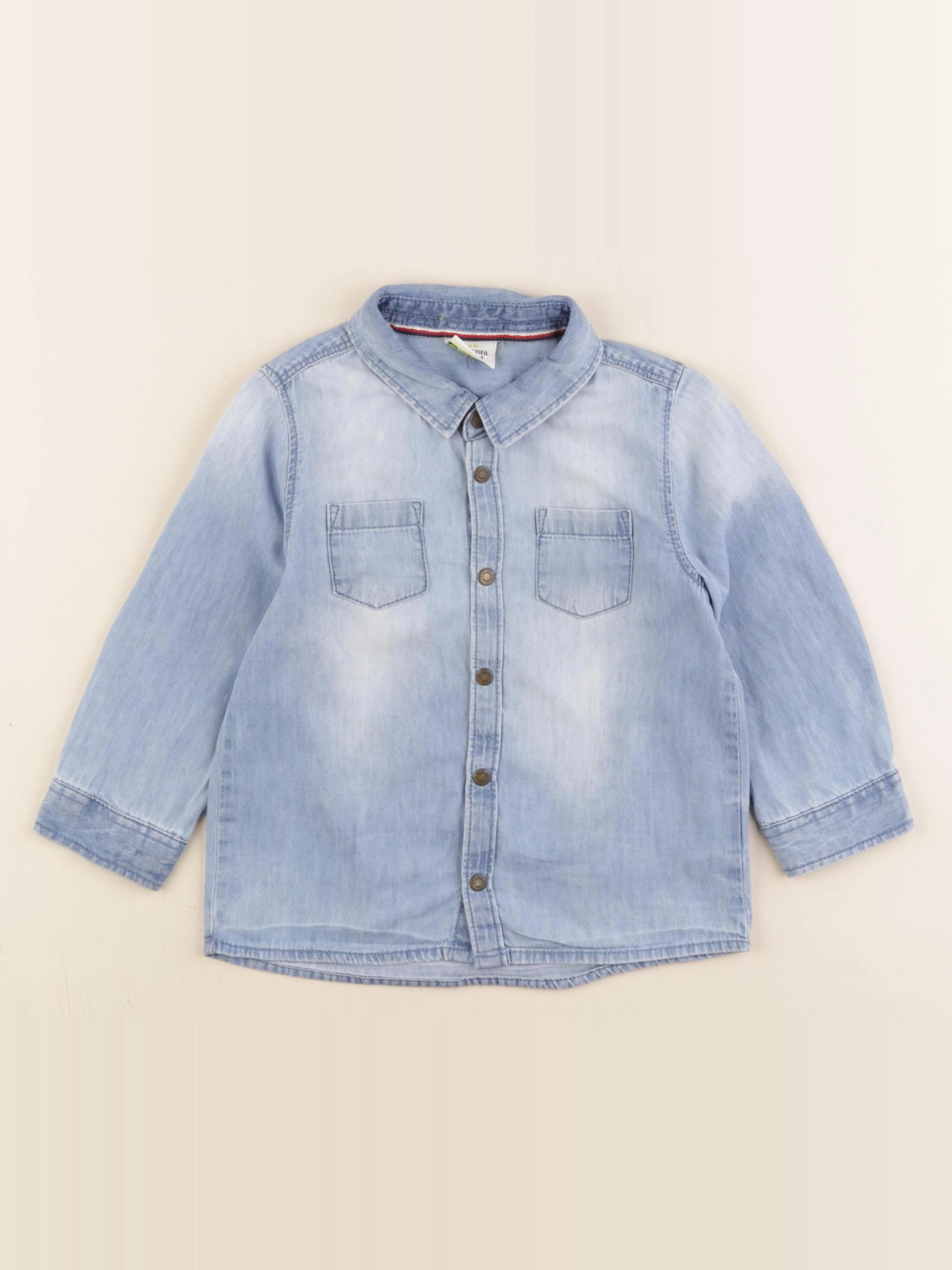 Tape à l'oeil - chemise bleu - 24 mois