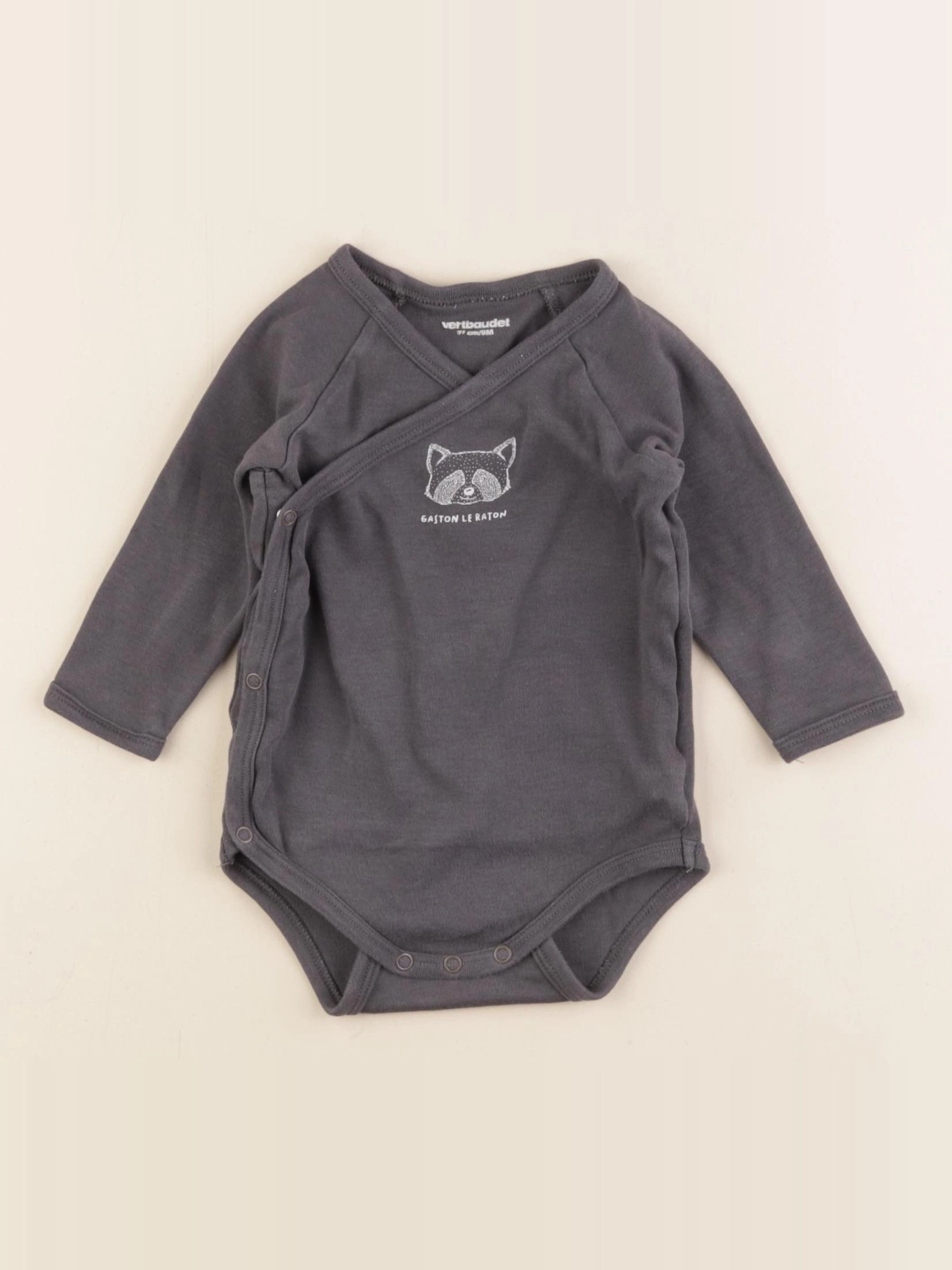 Vertbaudet - body gris - 9 mois