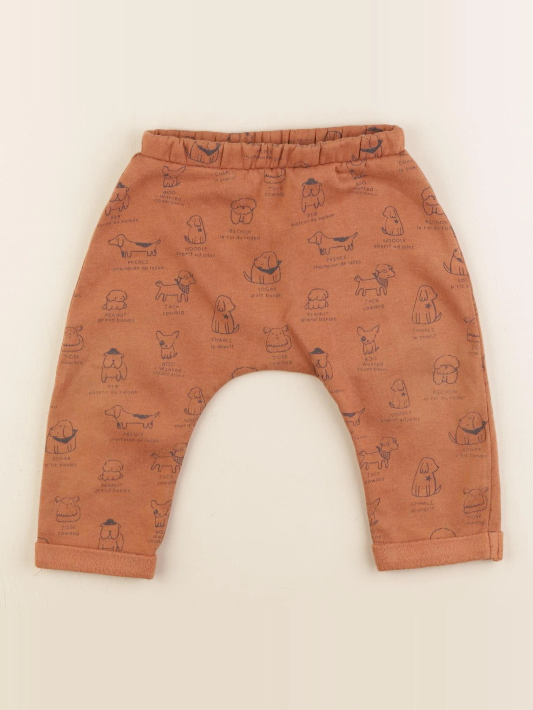 Vertbaudet - sarouel marron - 12 mois