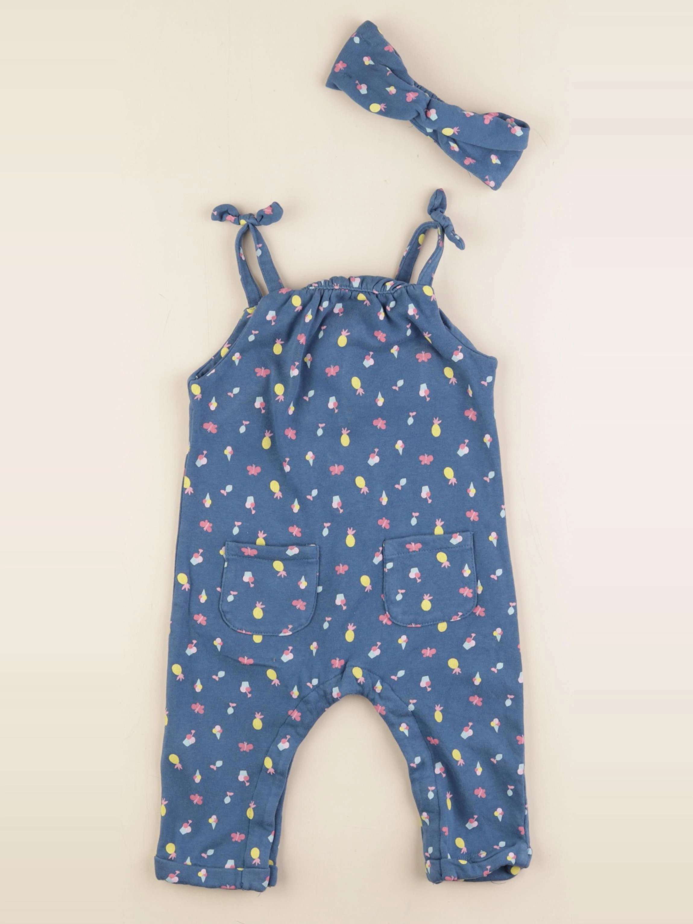 Vertbaudet - combinaison bleu - 3 mois