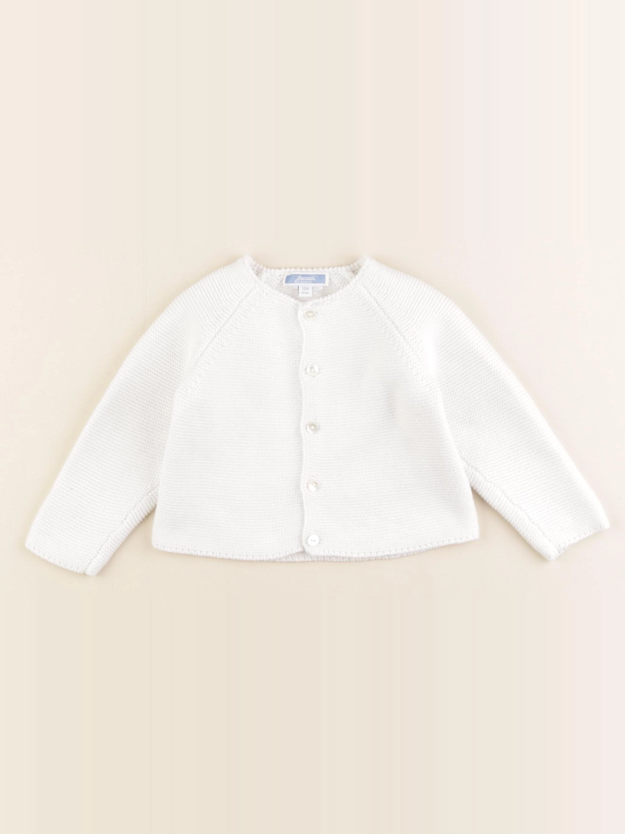 Jacadi - gilet blanc - 12 mois