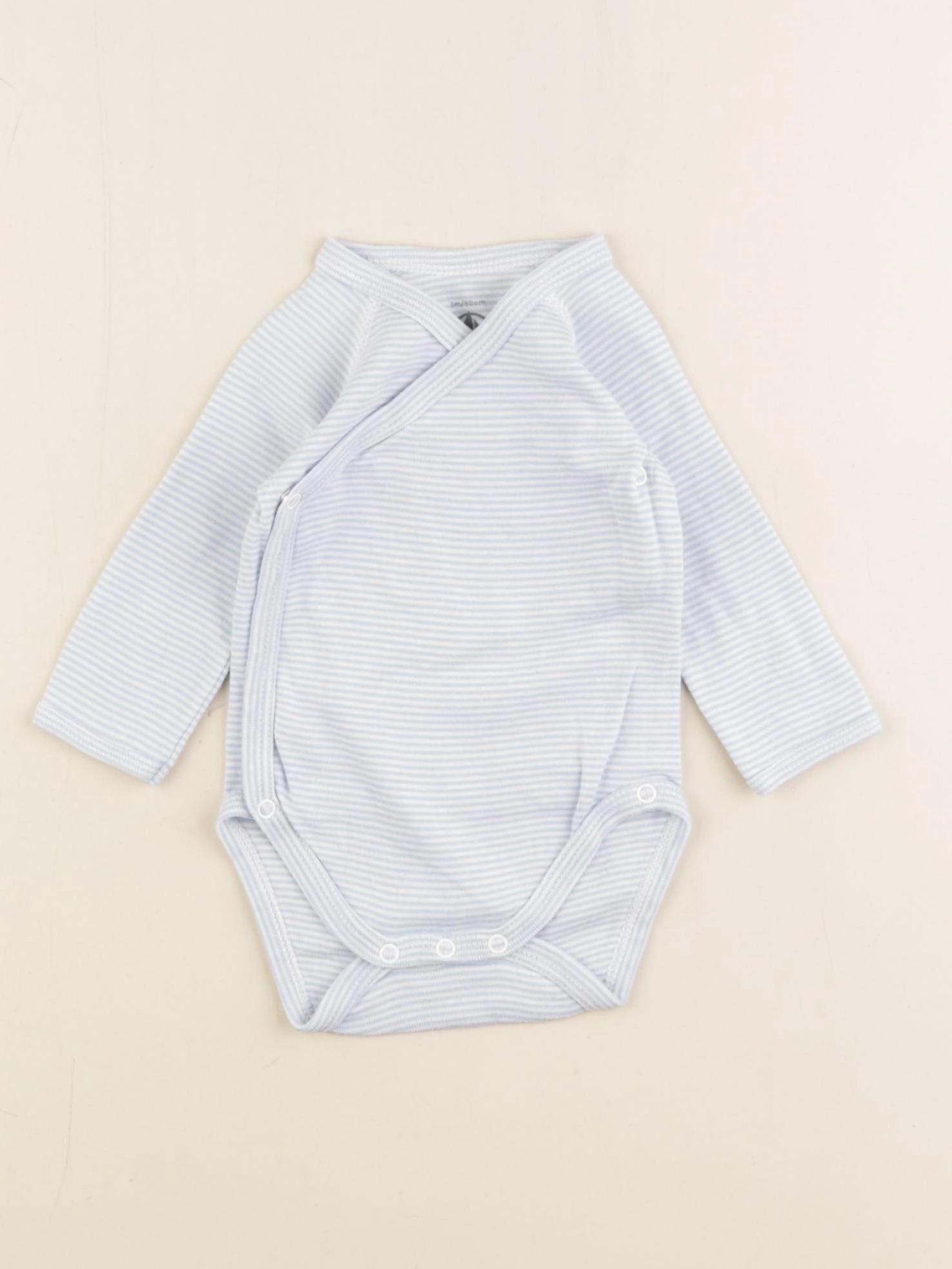 Petit Bateau - body bleu - 1 mois