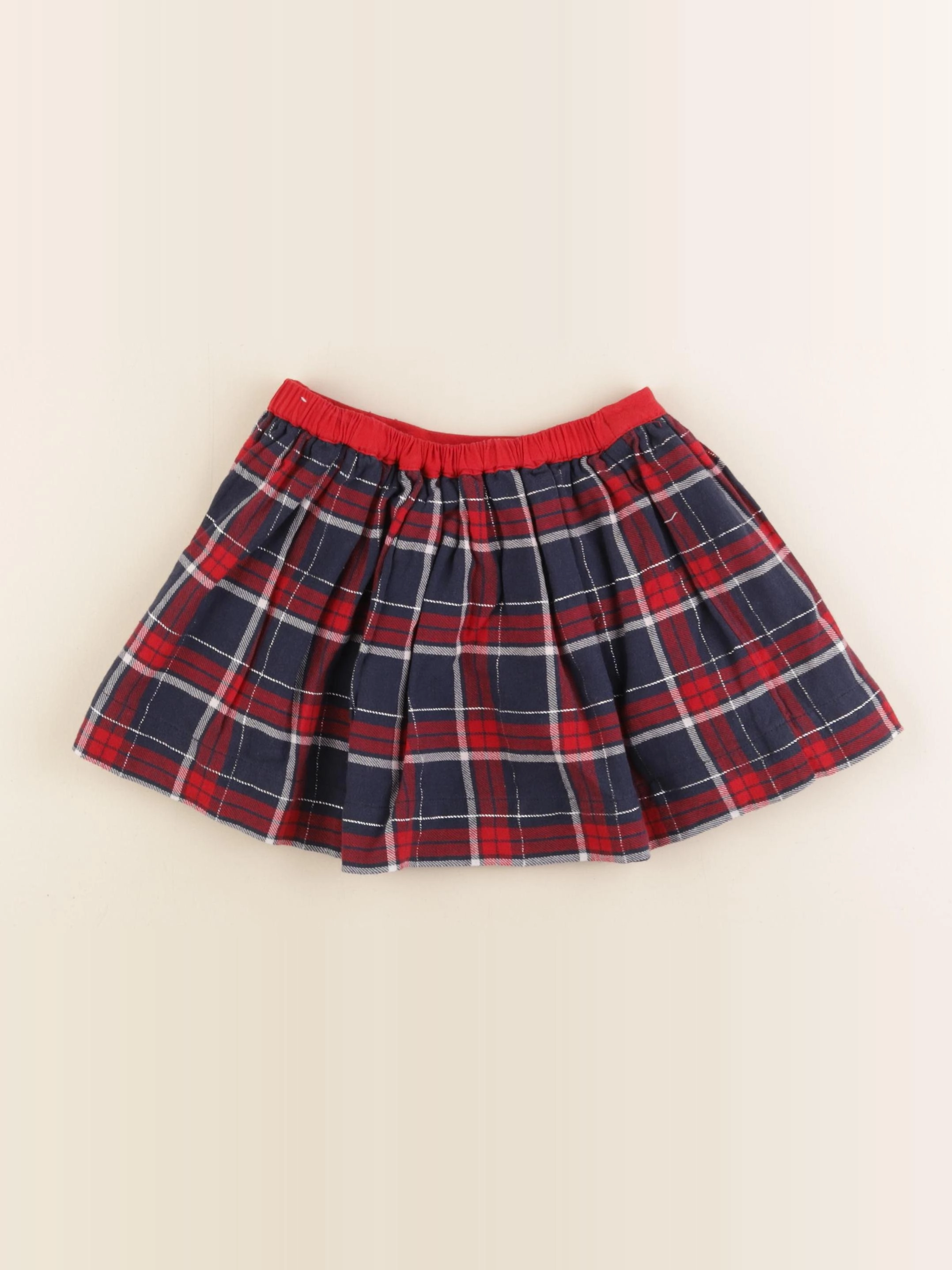 Vertbaudet - jupe réversible bleu, rouge - 4 ans