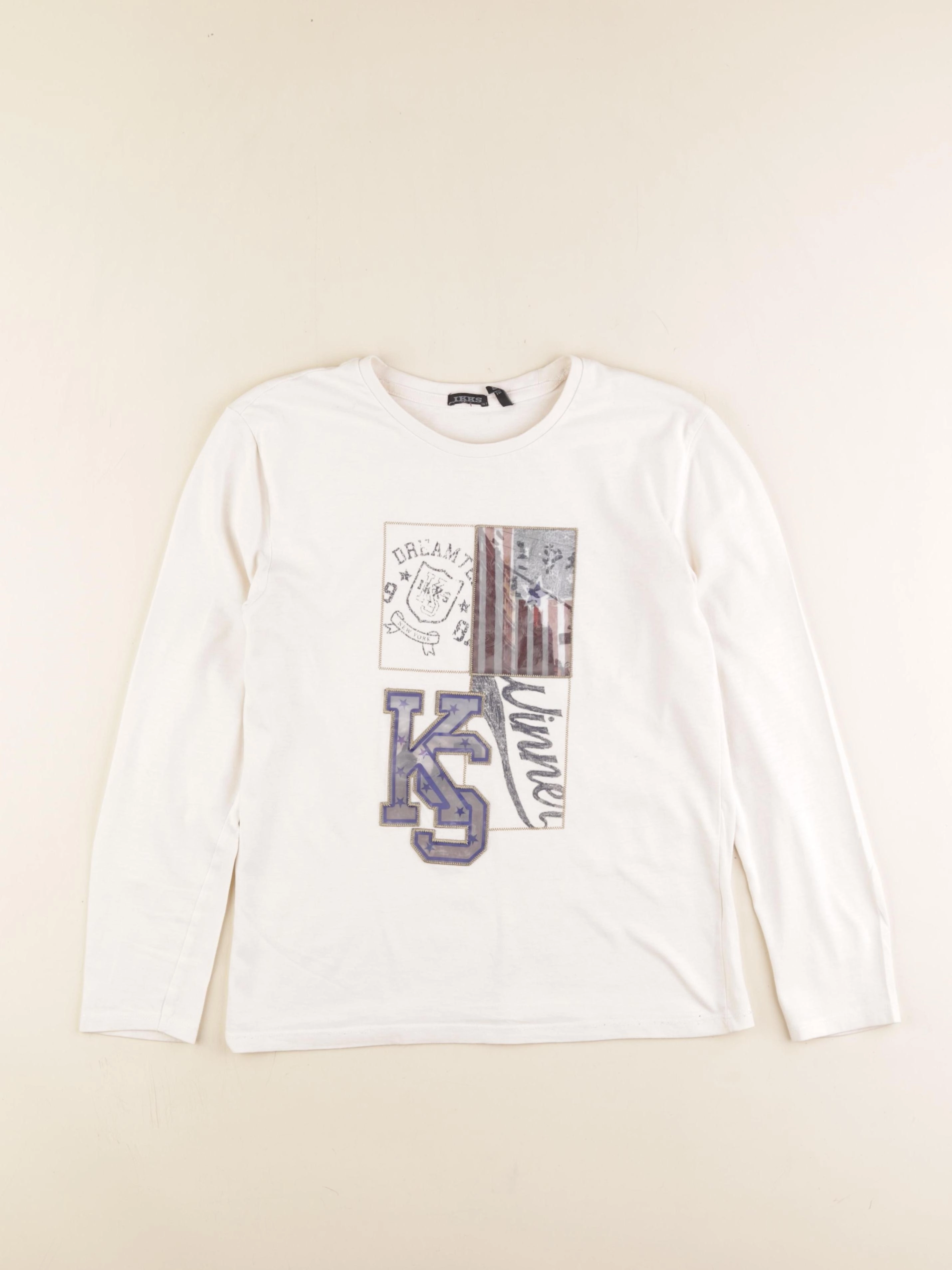 IKKS - tee-shirt blanc - 10 ans