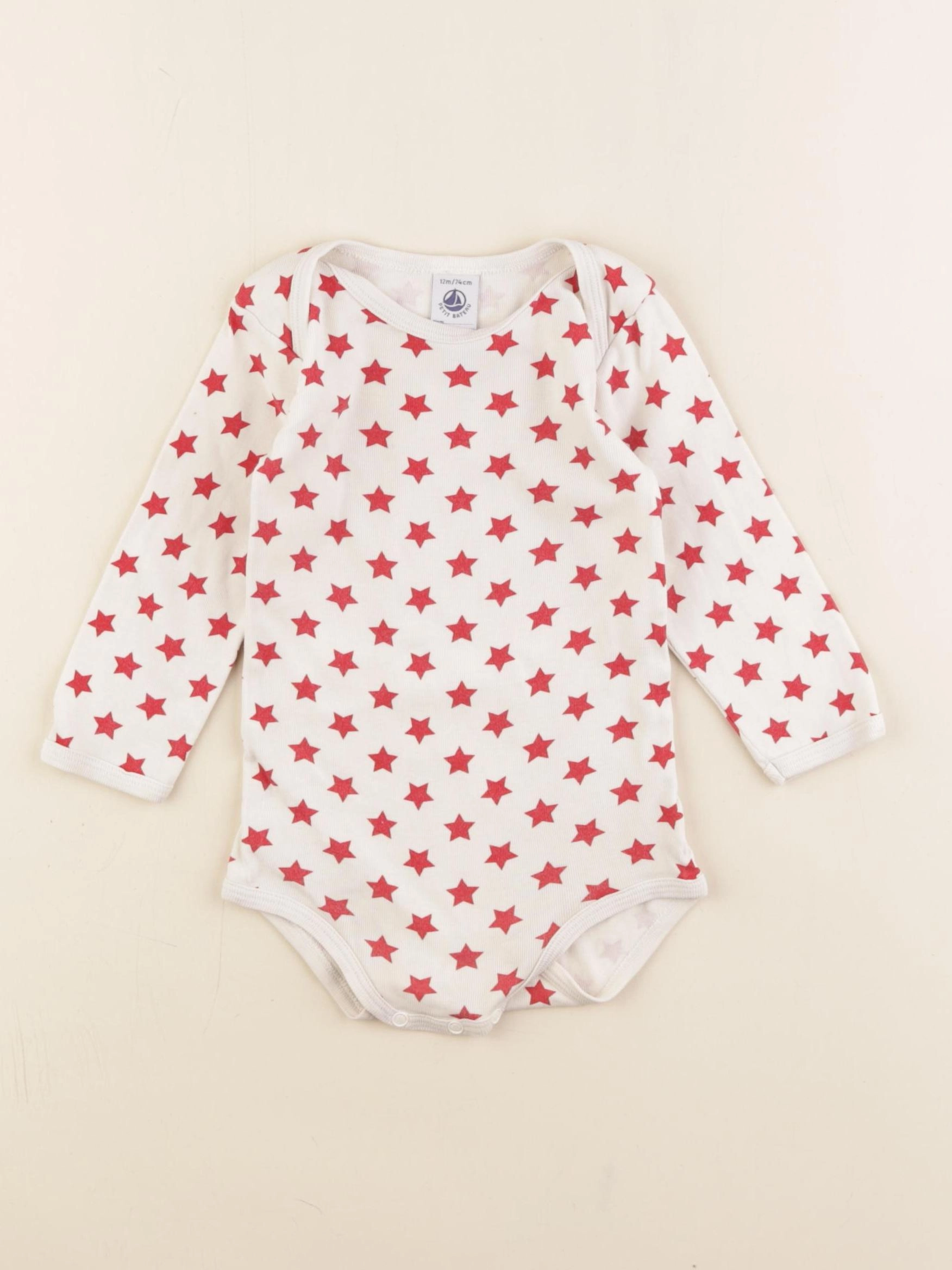 Petit Bateau - body blanc - 12 mois