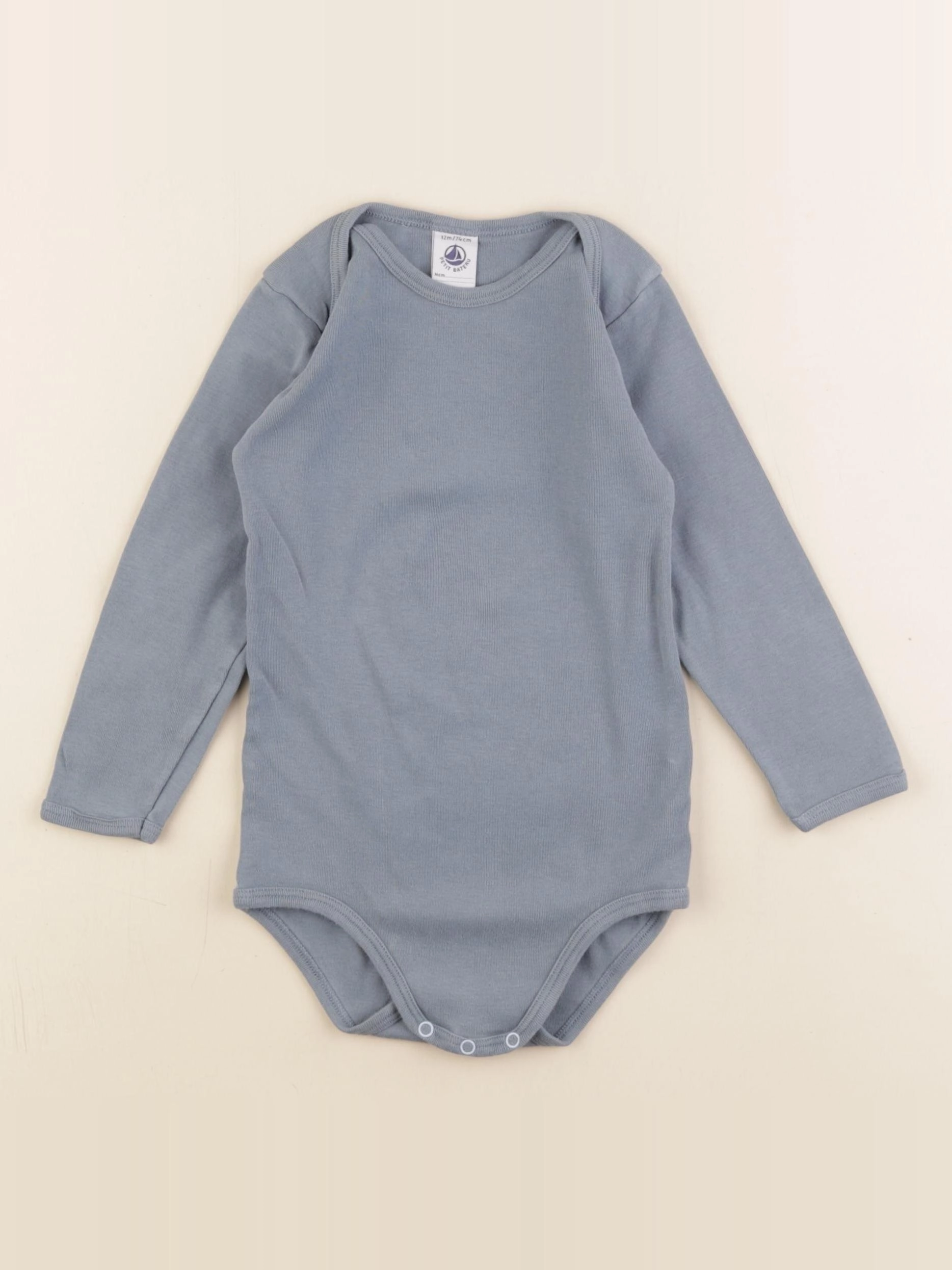 Petit Bateau - body bleu - 12 mois