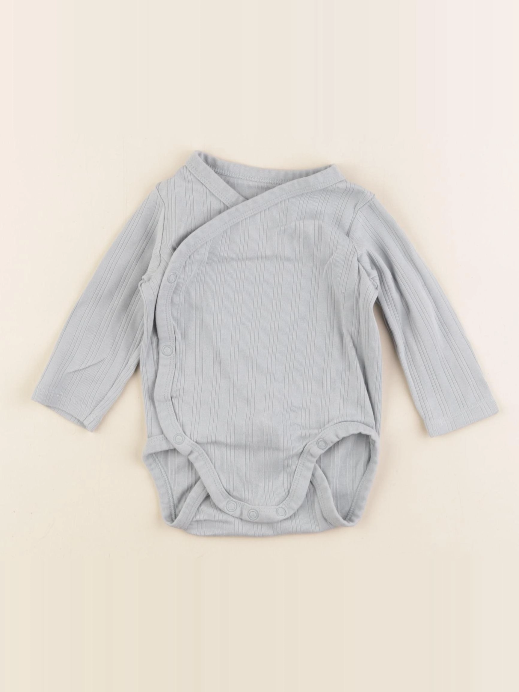 H&M - body bleu - 4/6 mois