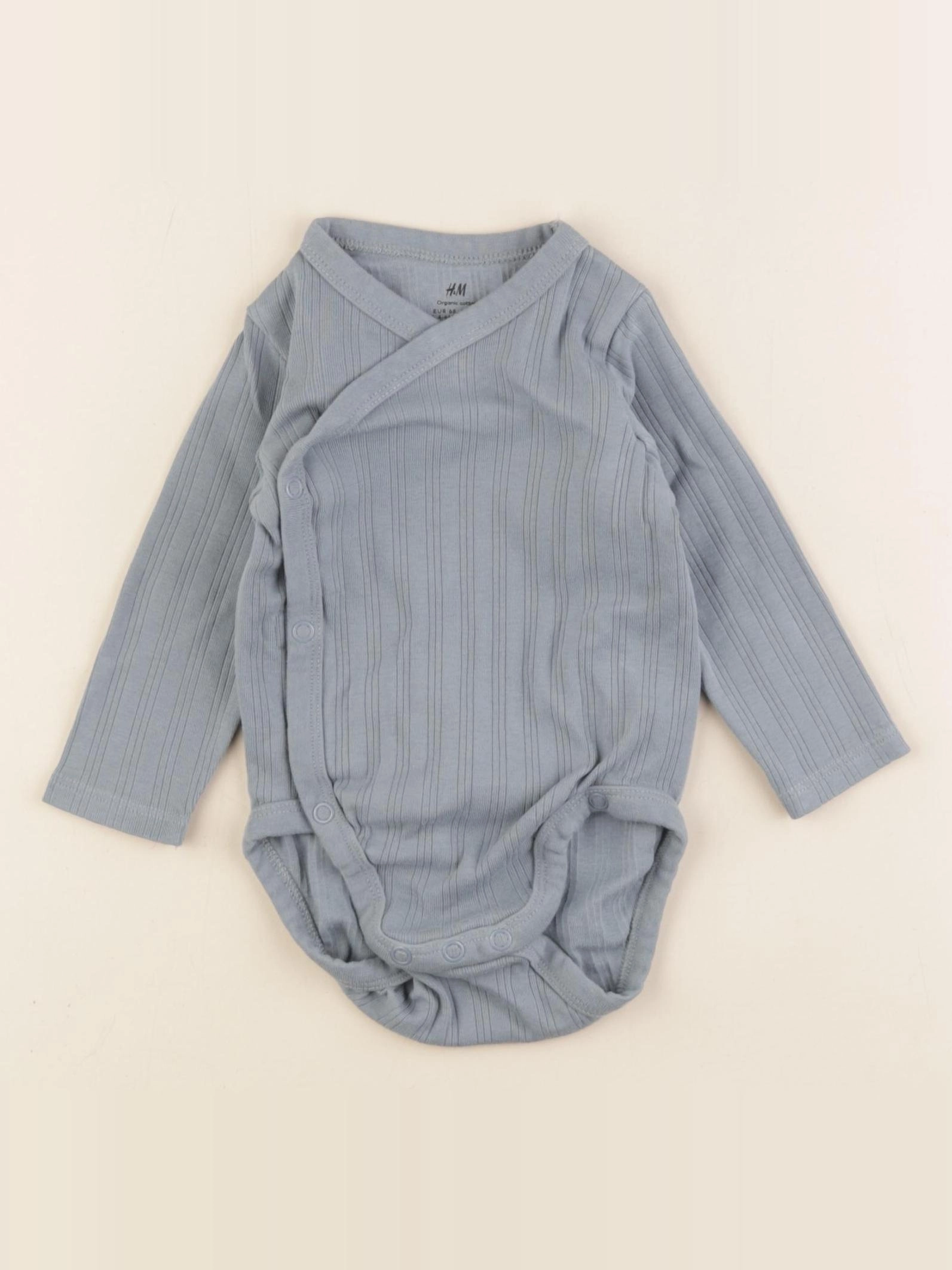 H&M - body bleu - 4/6 mois