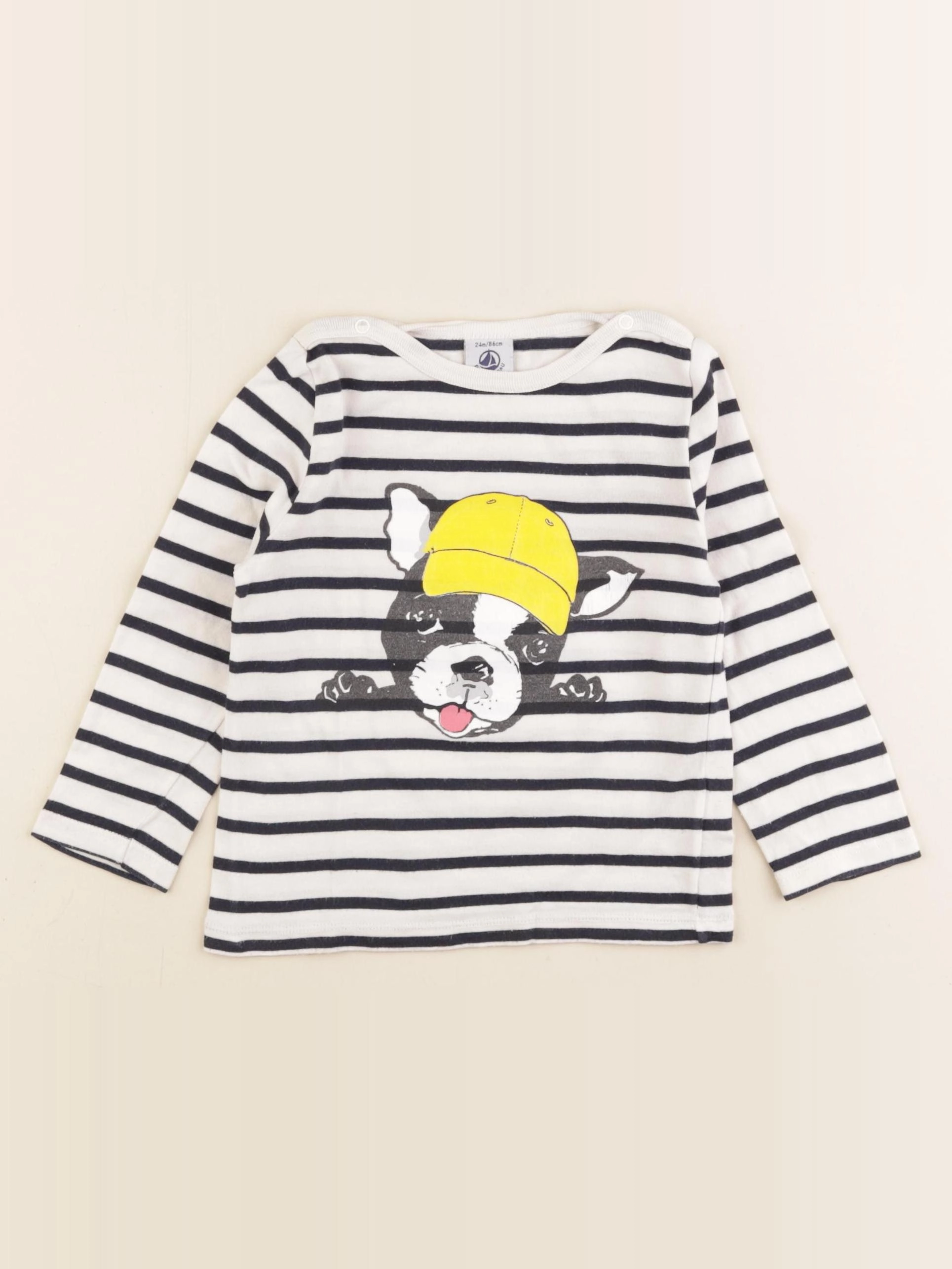 Petit Bateau - tee-shirt blanc - 24 mois