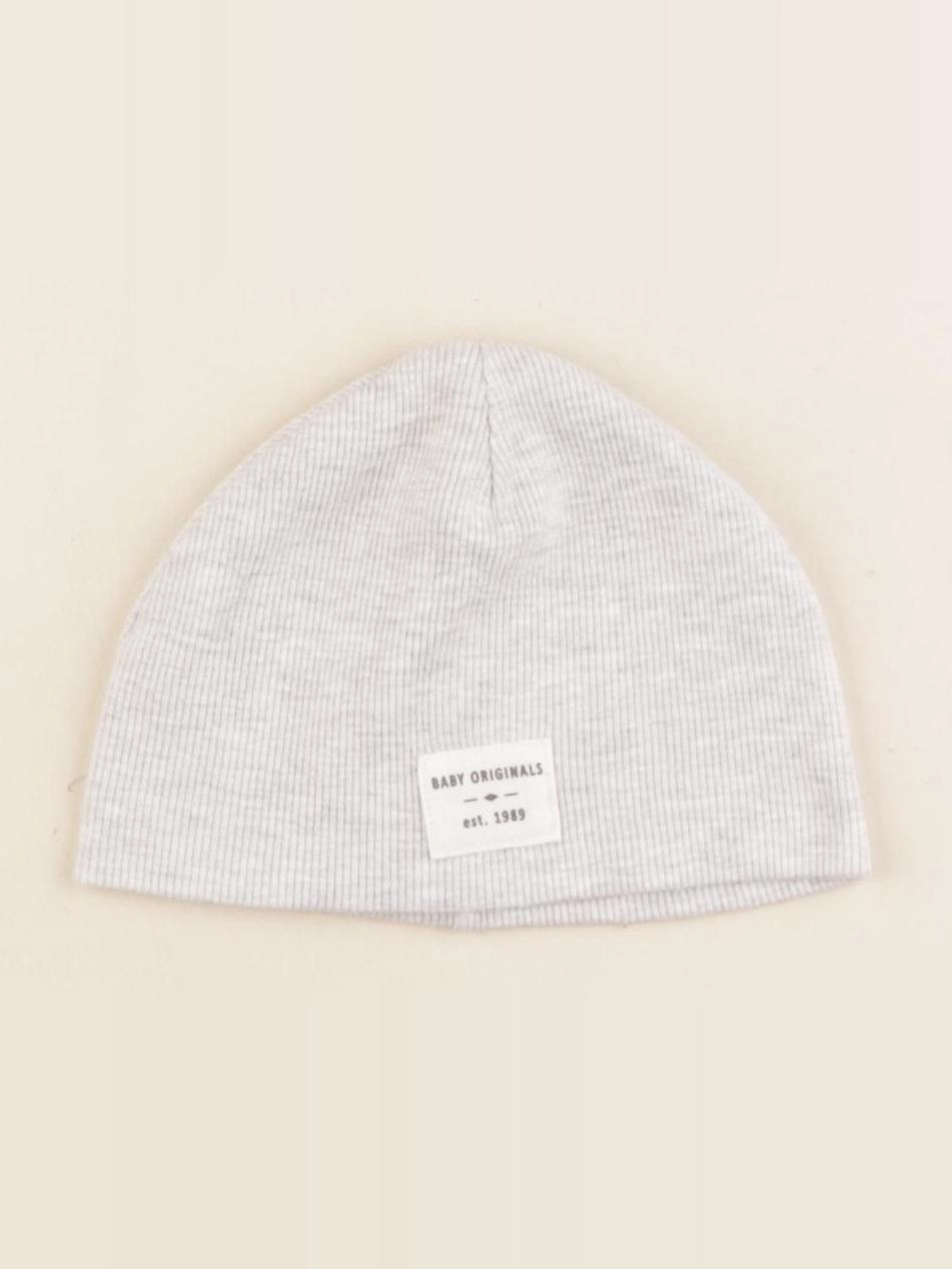 H&M - bonnet gris - 3/6 mois