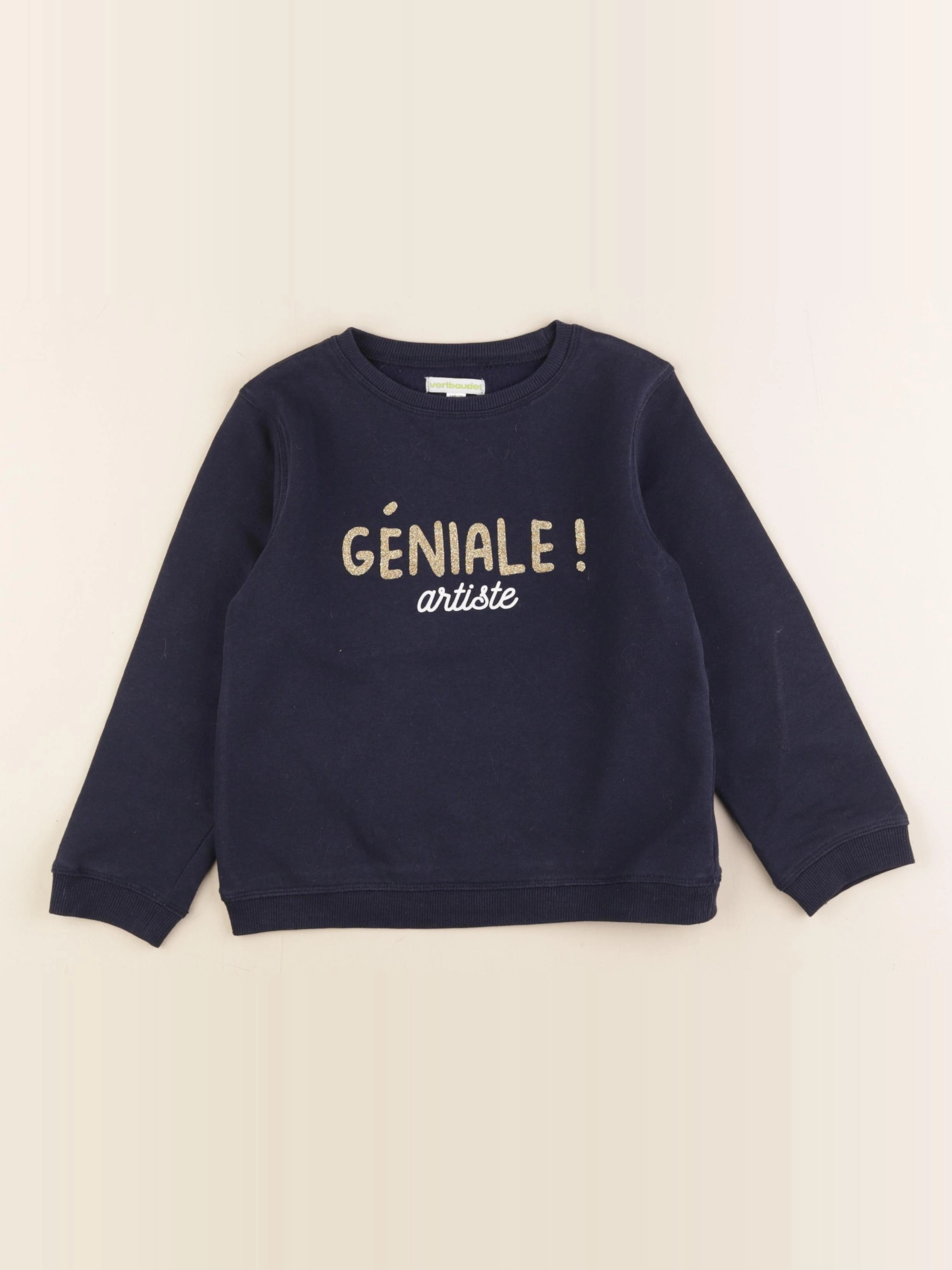 Vertbaudet - sweat bleu - 6 ans