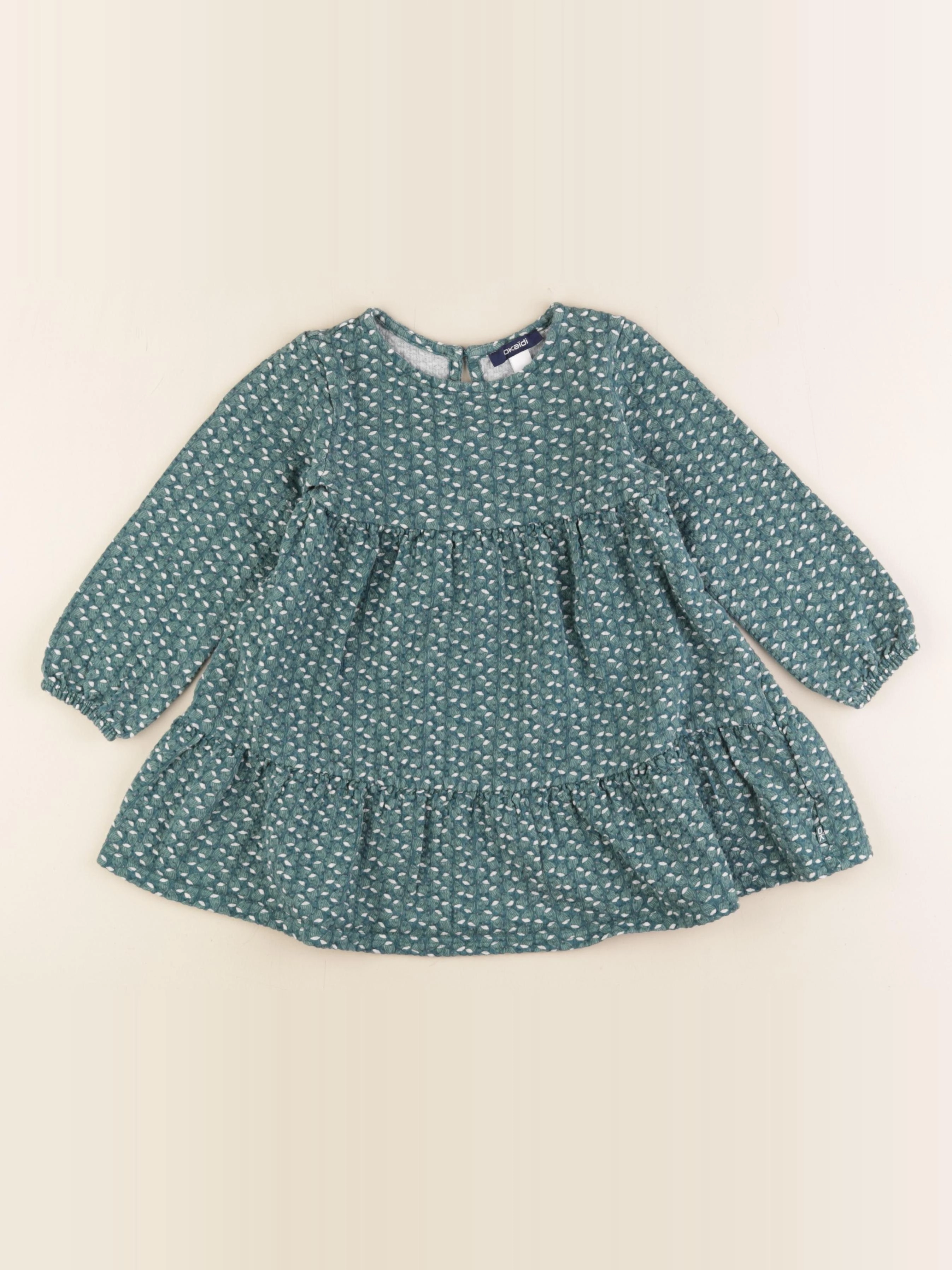 Okaidi - robe vert - 4 ans